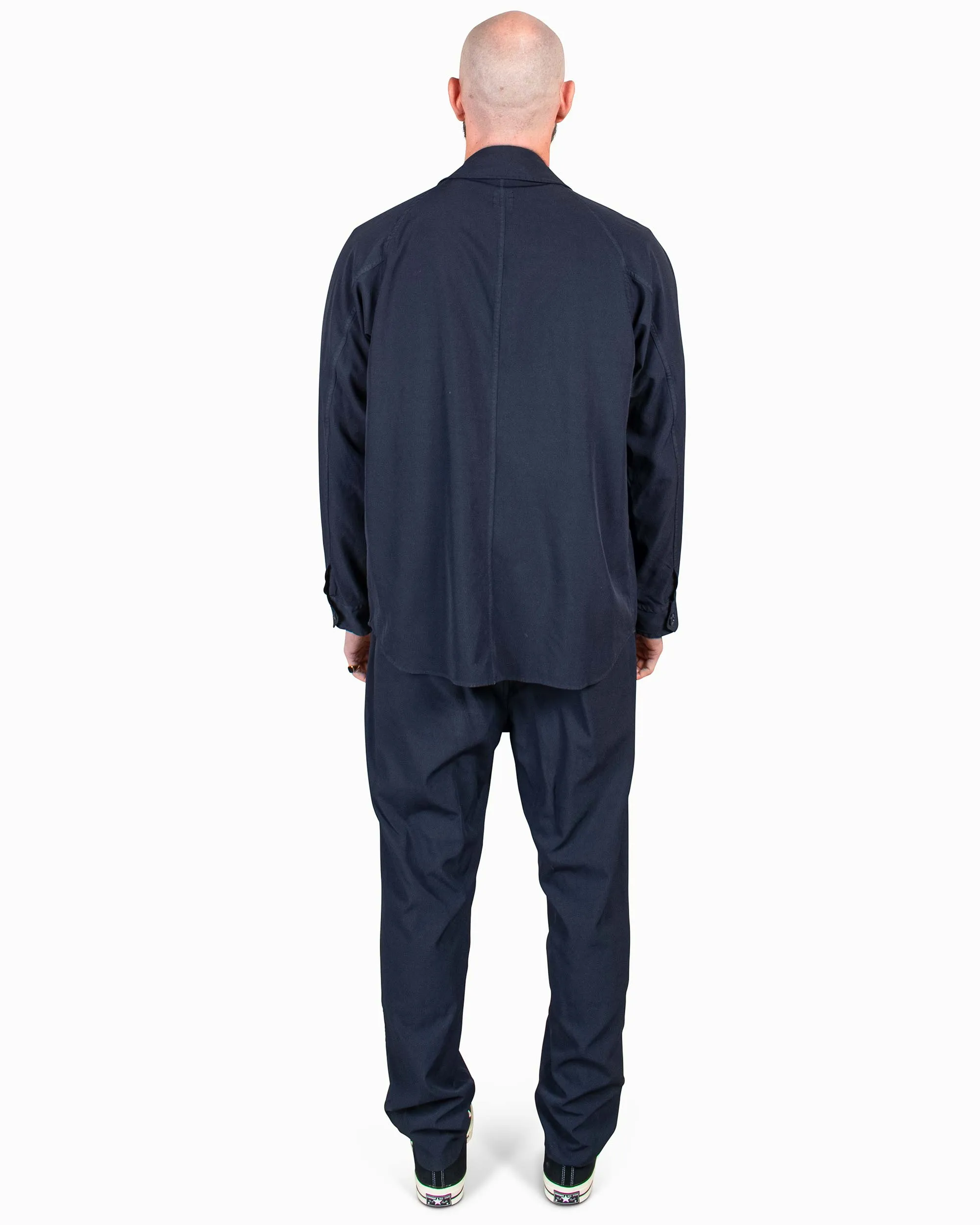 Sage de Cret Tapered Pants Navy Polyester Oxford sold by Lost & Found product image thumbnail 3