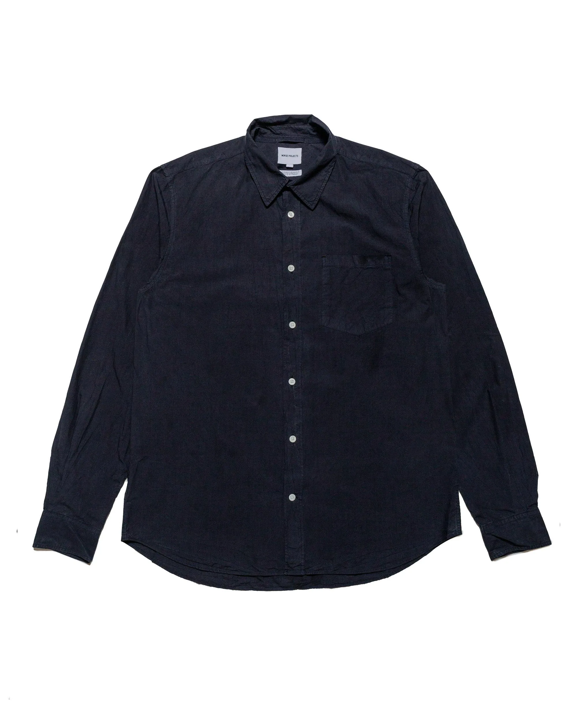Norse Projects Osvald Tencel Dark Navy sold by Lost & Found
