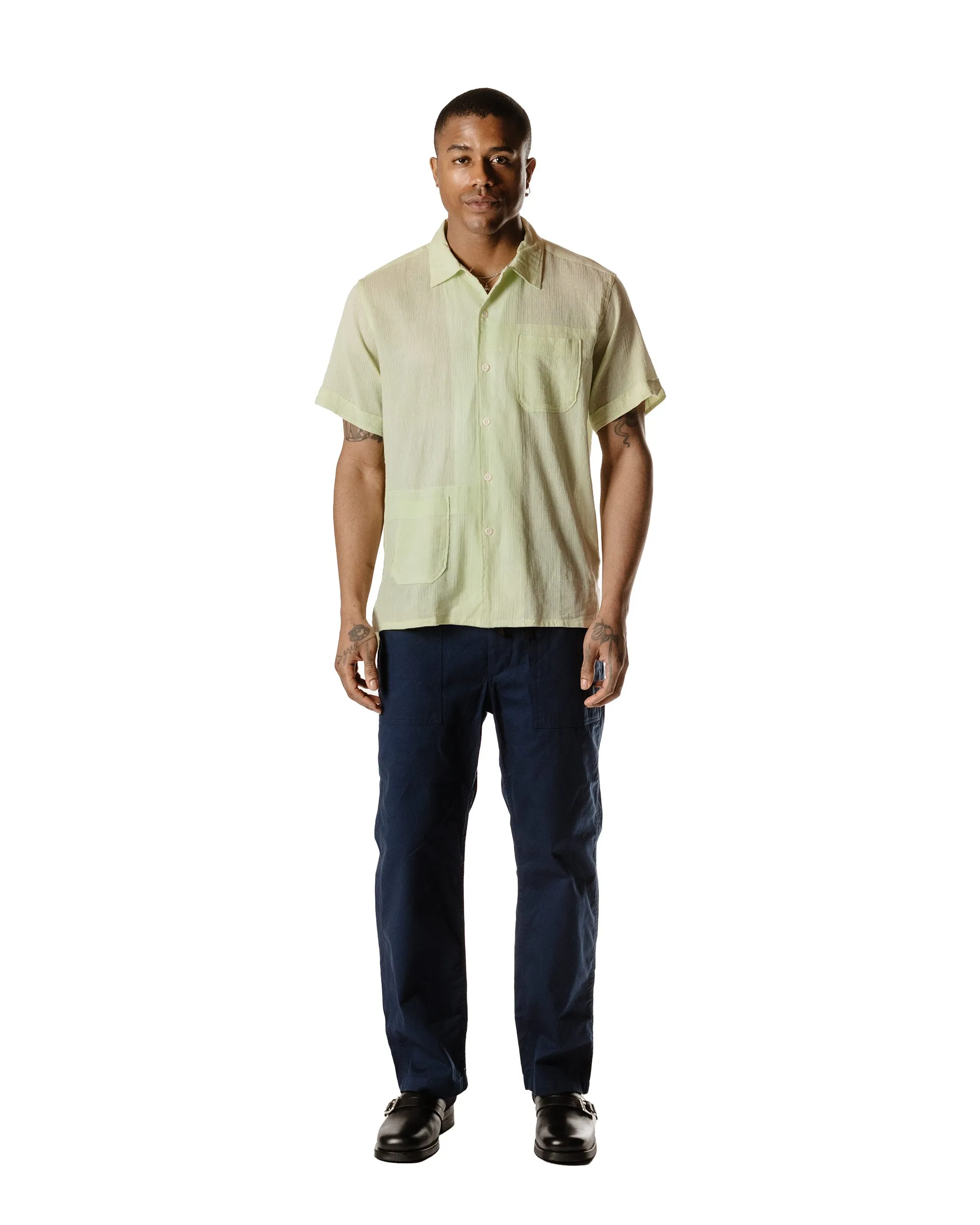 Engineered Garments Camp Shirt Lime Cotton Crepe sold by Lost & Found product image thumbnail 2