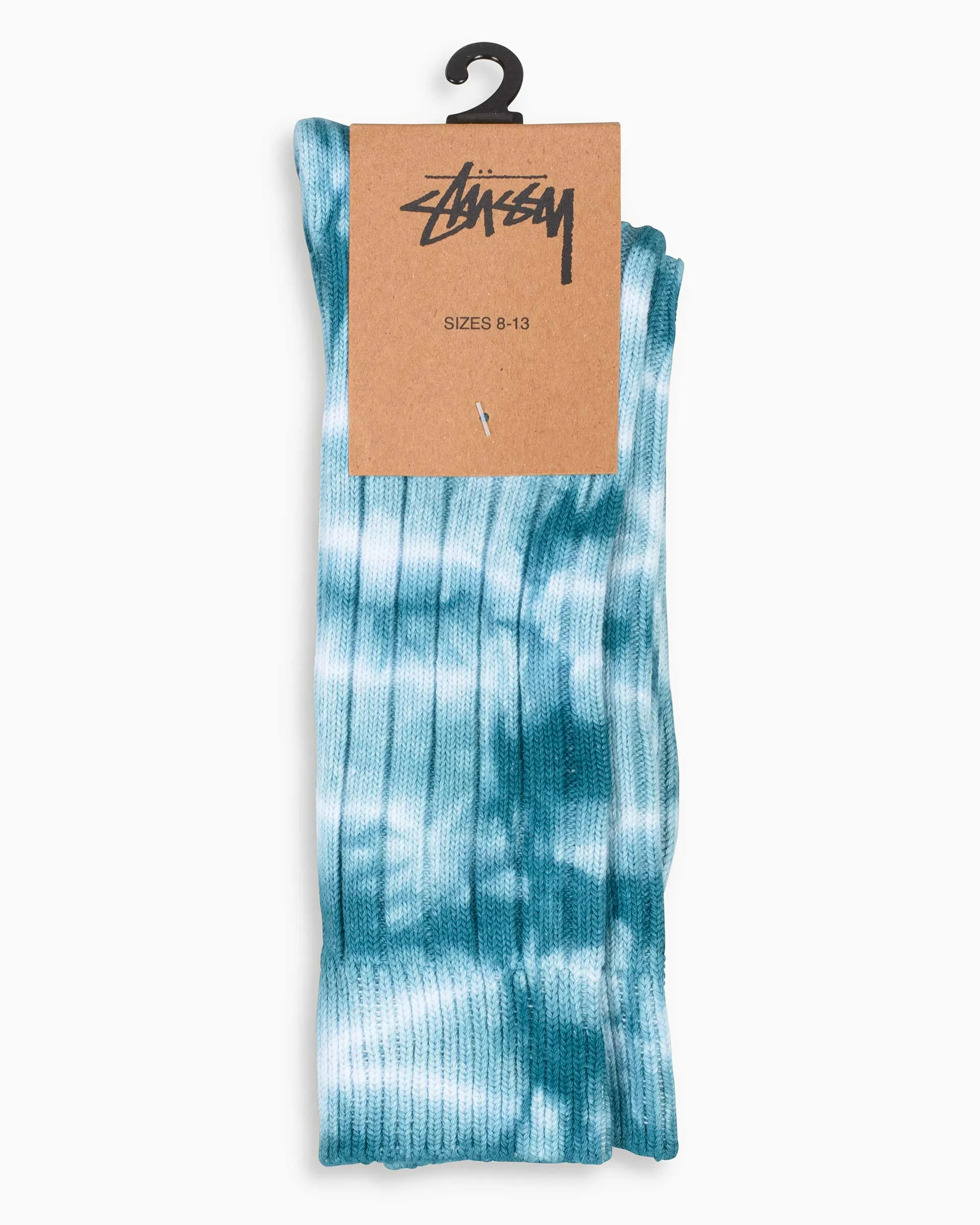Stüssy Dyed Ribbed Crew Socks Teal sold by Lost & Found product image thumbnail 2