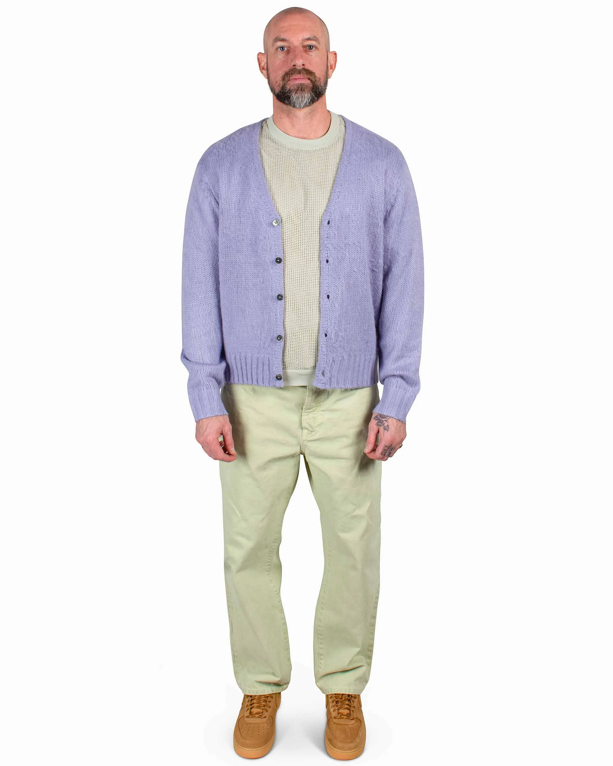 Stüssy Brushed Cardigan Lavender sold by Lost & Found product image thumbnail 2