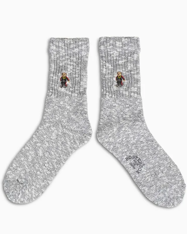 Rostersox B Bear Socks Grey sold by Lost & Found