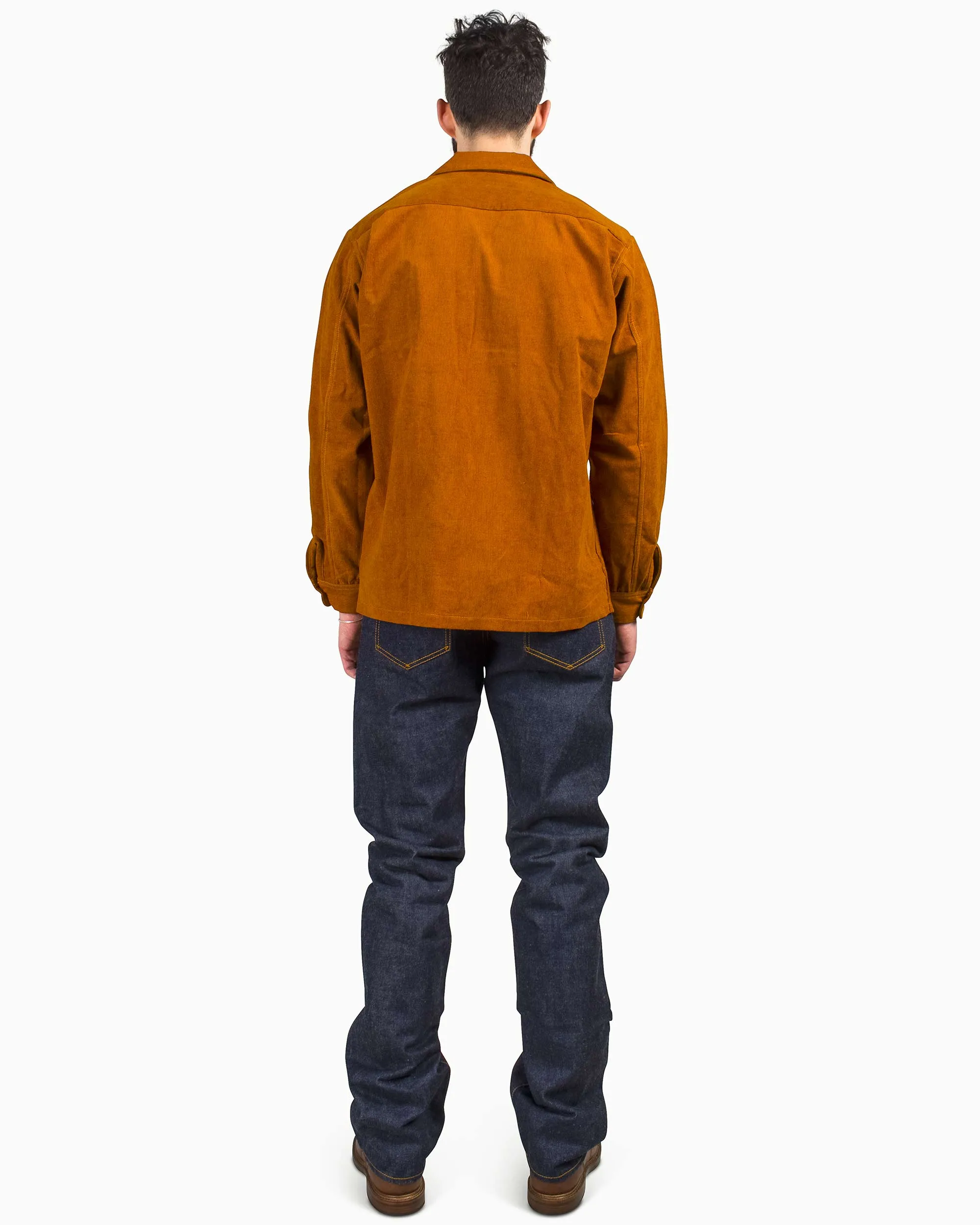 The Real McCoy's MS22102 Corduroy Open Collar Shirt Mustard sold by Lost & Found product image thumbnail 3