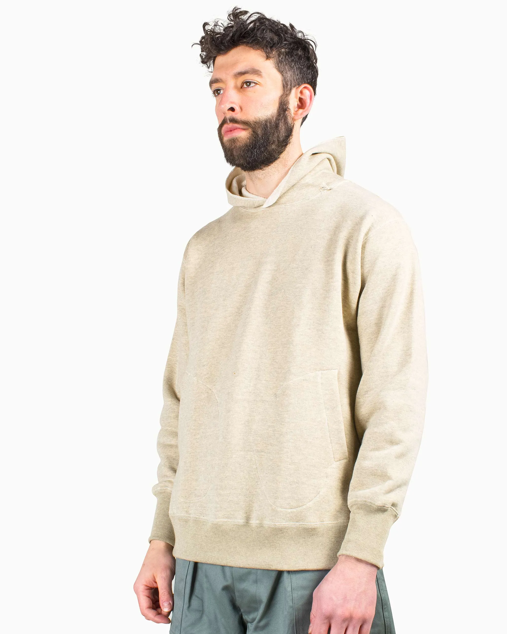 The Real McCoy’s MC22112 Boxing Glove Pocket Hooded Sweatshirt Oatmeal sold by Lost & Found product image thumbnail 4