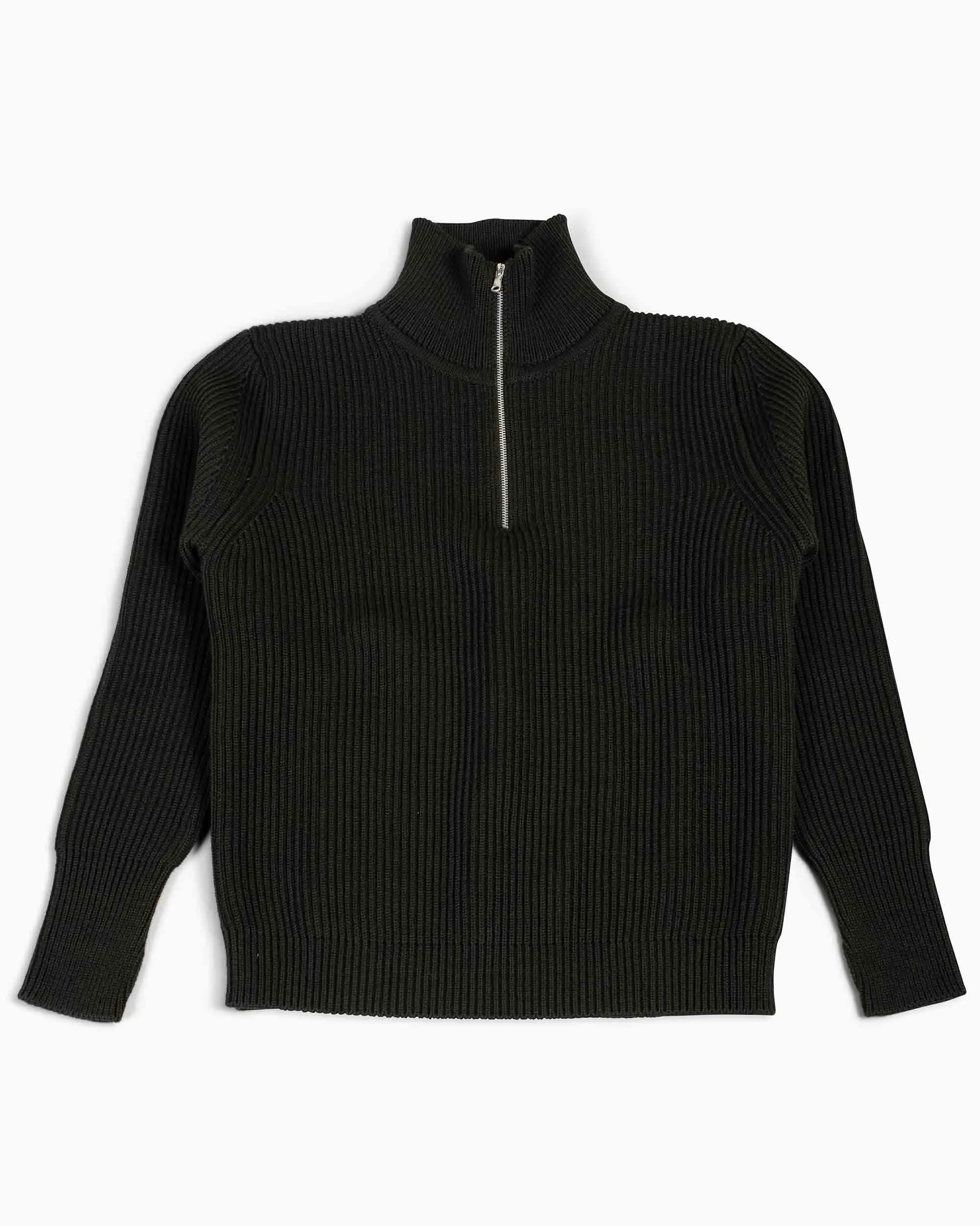 Andersen-Andersen Navy Half-Zip Hunting Green sold by Lost & Found