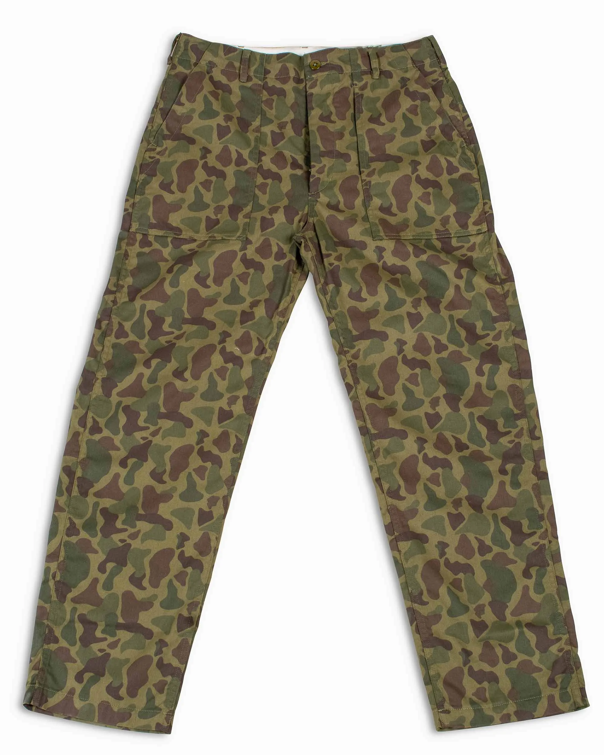 Engineered Garments Fatigue Pant Olive Camo 6.5oz. Flat Twill sold by Lost & Found