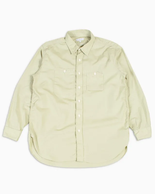 Engineered Garments Work Shirt Lime Superfine Poplin sold by Lost & Found
