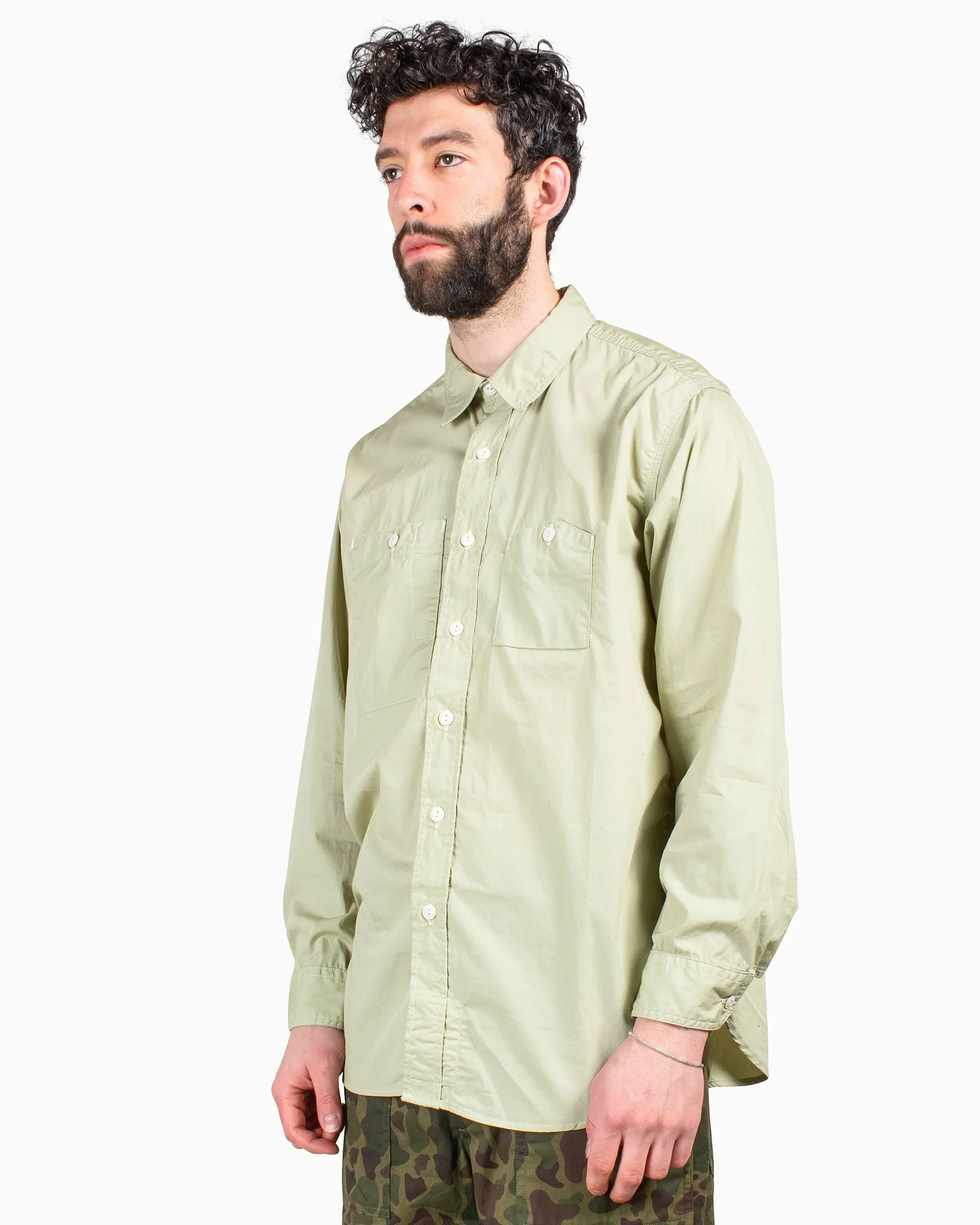 Engineered Garments Work Shirt Lime Superfine Poplin sold by Lost & Found product image thumbnail 4