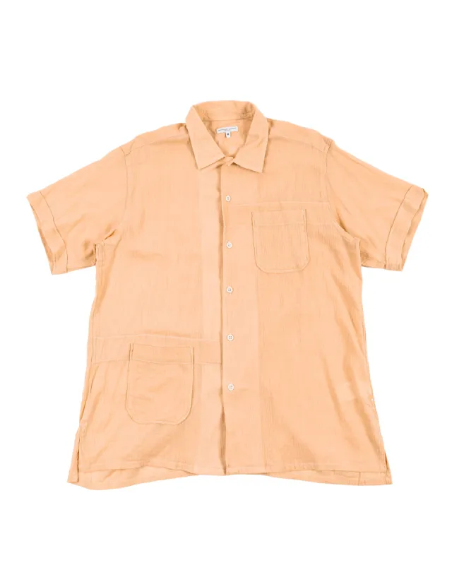 Engineered Garments Camp Shirt Coral Cotton Crepe sold by Lost & Found