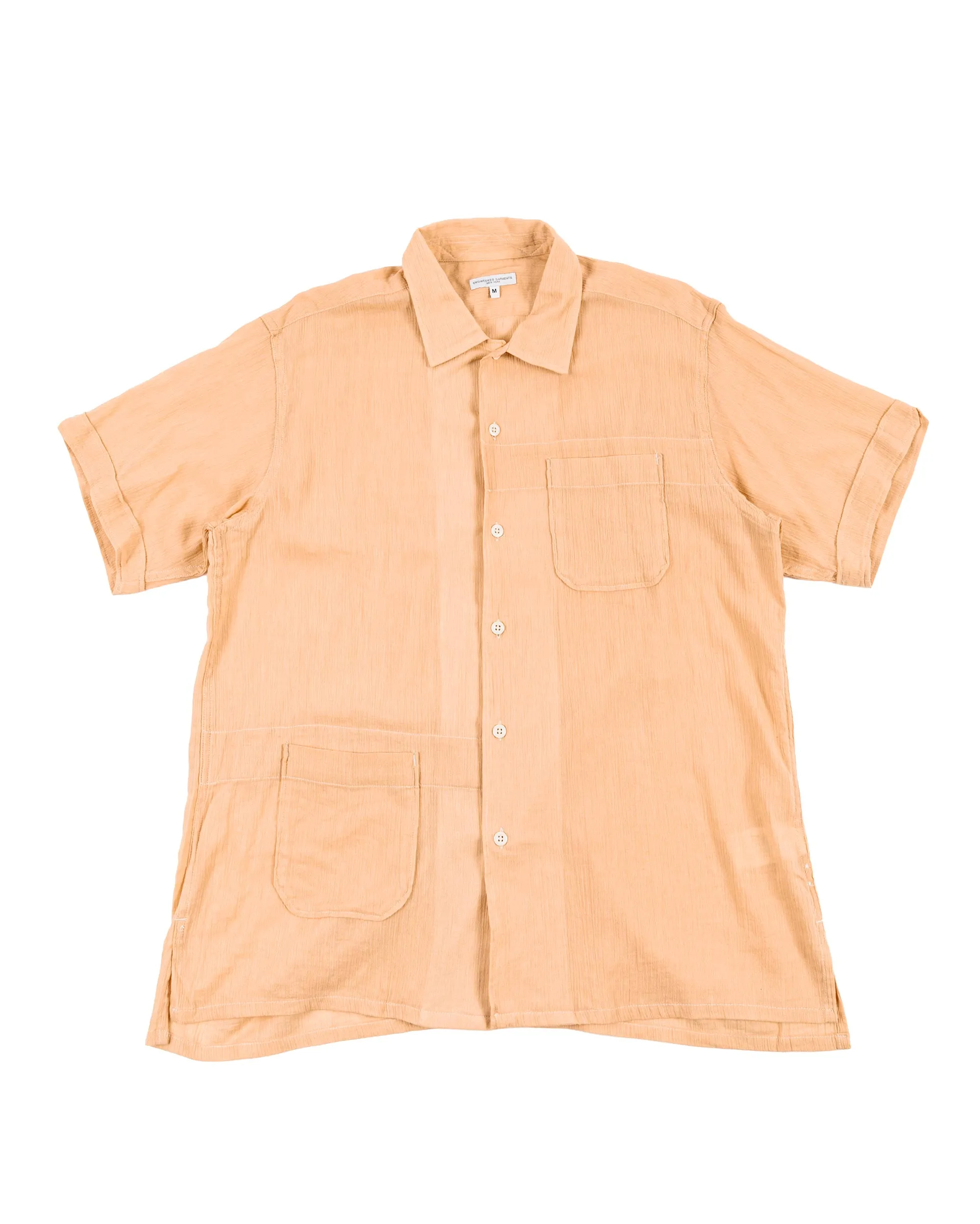 Engineered Garments Camp Shirt Coral Cotton Crepe sold by Lost & Found