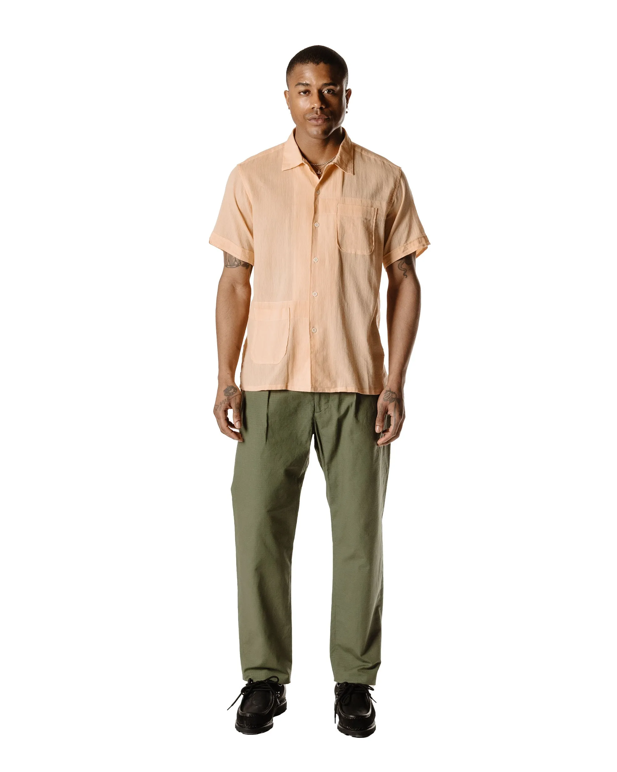 Engineered Garments Camp Shirt Coral Cotton Crepe sold by Lost & Found product image thumbnail 2