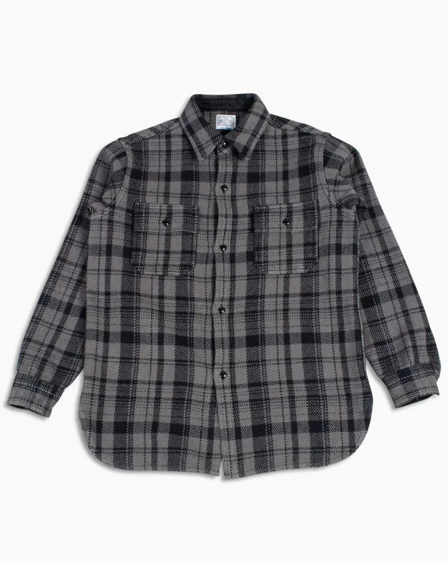 The Real McCoy's MS22101 8HU Heavy Weight Flannel Shirt Grey sold by Lost & Found