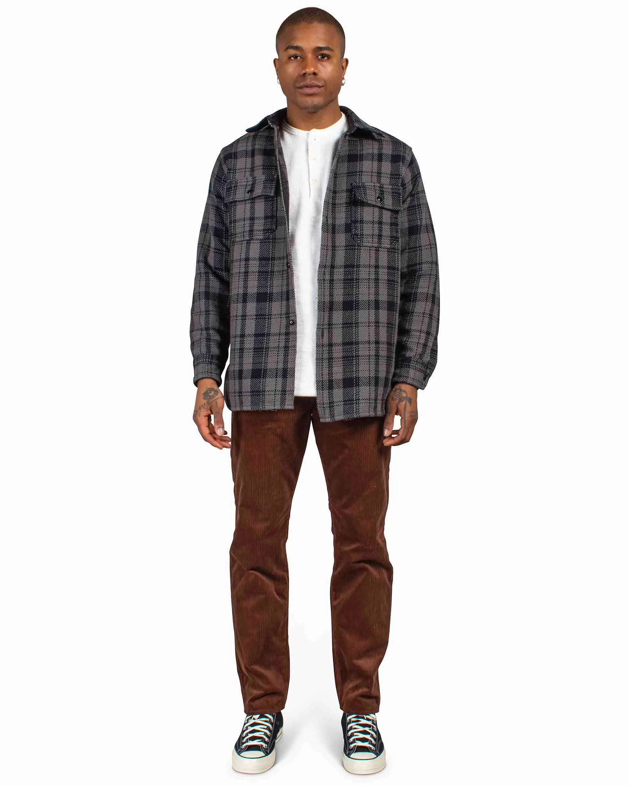 The Real McCoy's MS22101 8HU Heavy Weight Flannel Shirt Grey sold by Lost & Found product image thumbnail 2