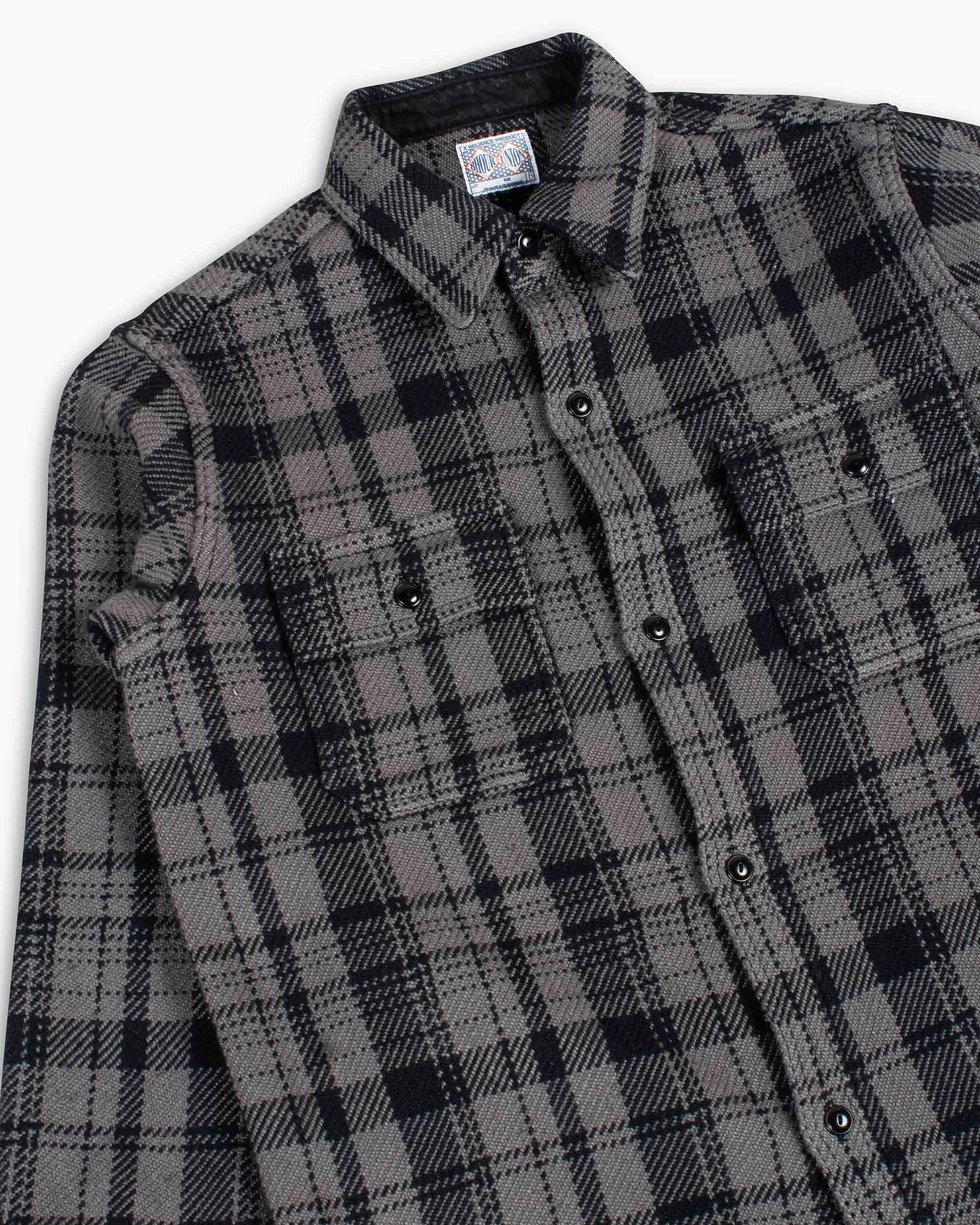The Real McCoy's MS22101 8HU Heavy Weight Flannel Shirt Grey sold by Lost & Found product image thumbnail 5