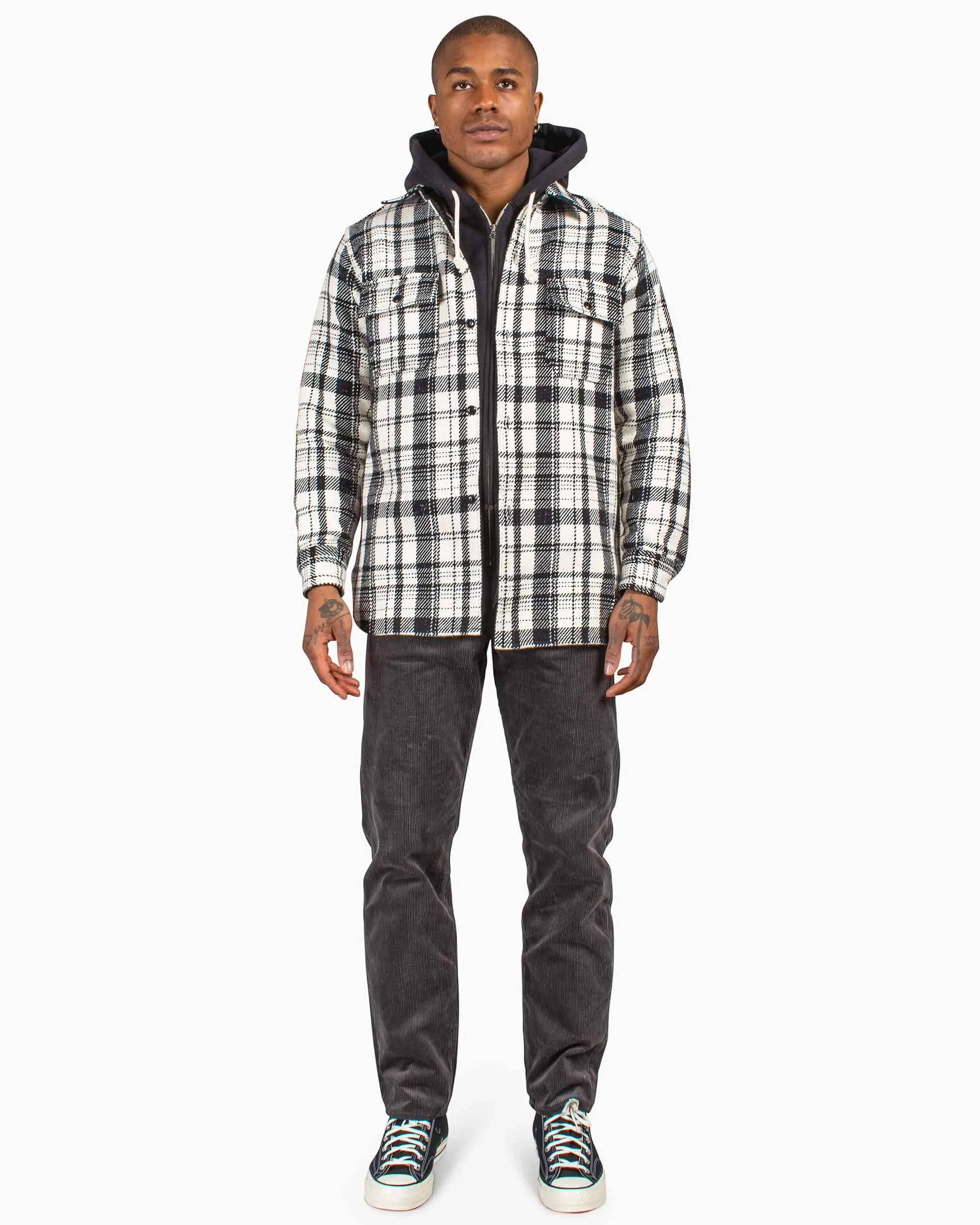 The Real McCoy's MS22101 8HU Heavy Weight Flannel Shirt White sold by Lost & Found product image thumbnail 2