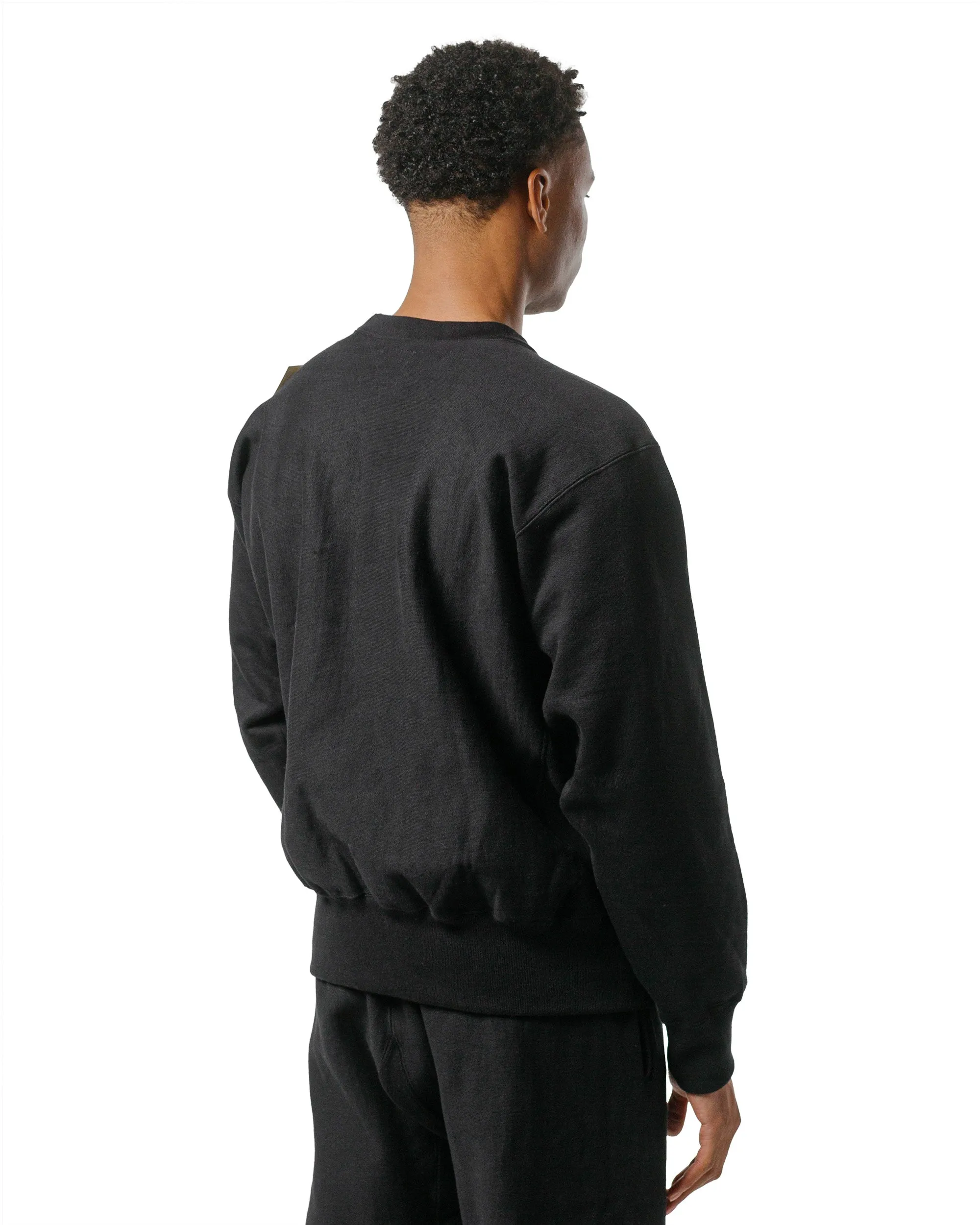 The Real McCoy's MC20114 Heavyweight Crewneck Sweatshirt Black sold by Lost & Found product image thumbnail 3