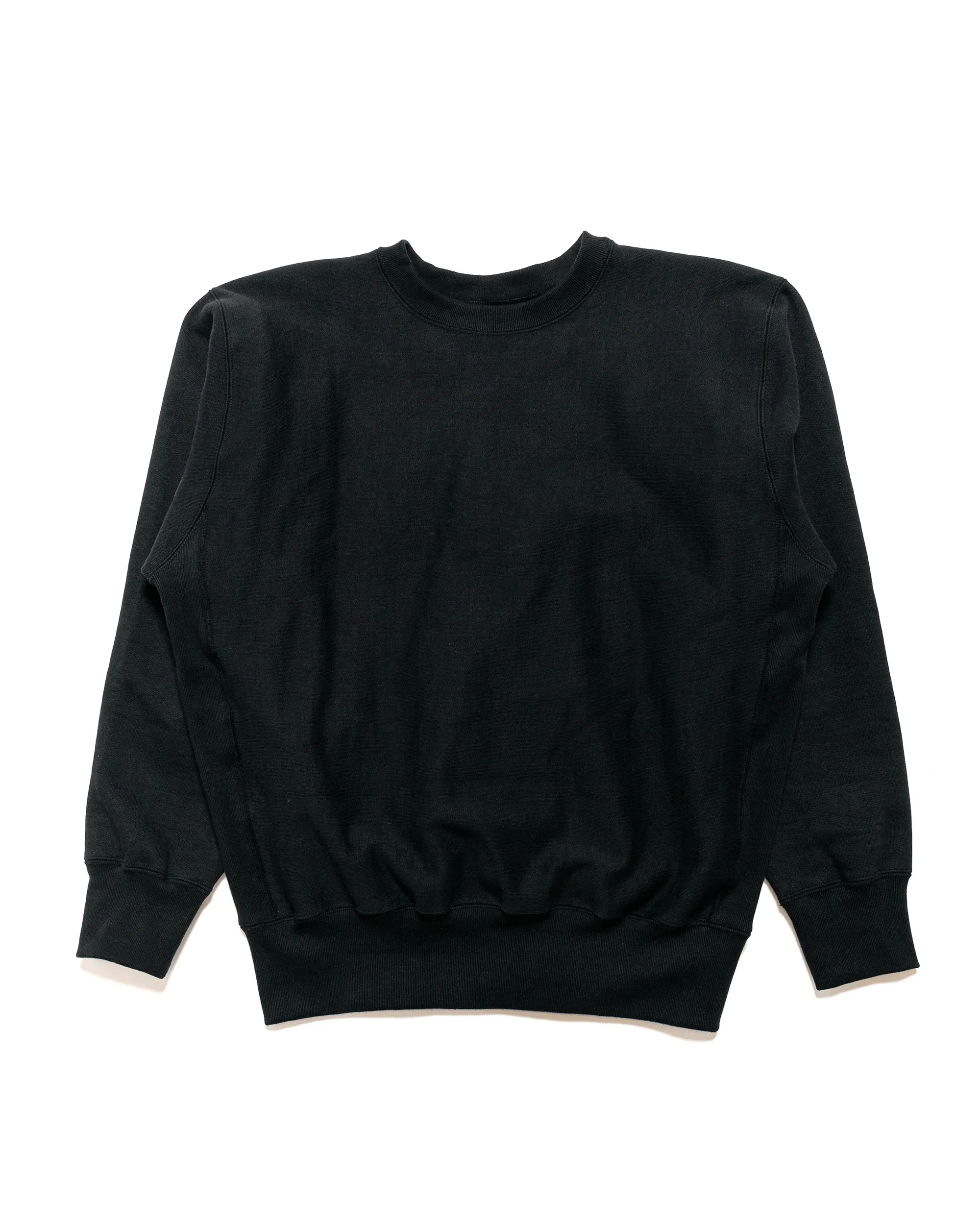 The Real McCoy's MC20114 Heavyweight Crewneck Sweatshirt Black sold by Lost & Found
