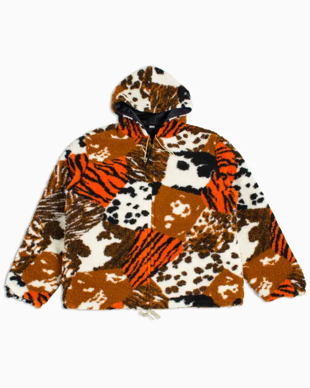 The Real McCoy's MJ22128 Multi Panel Animal Fur Parka Beige made by The Real McCoy's