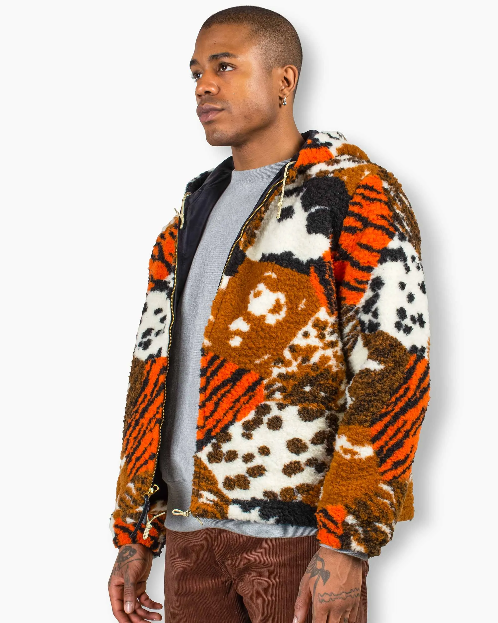 The Real McCoy's MJ22128 Multi Panel Animal Fur Parka Beige sold by Lost & Found product image thumbnail 4