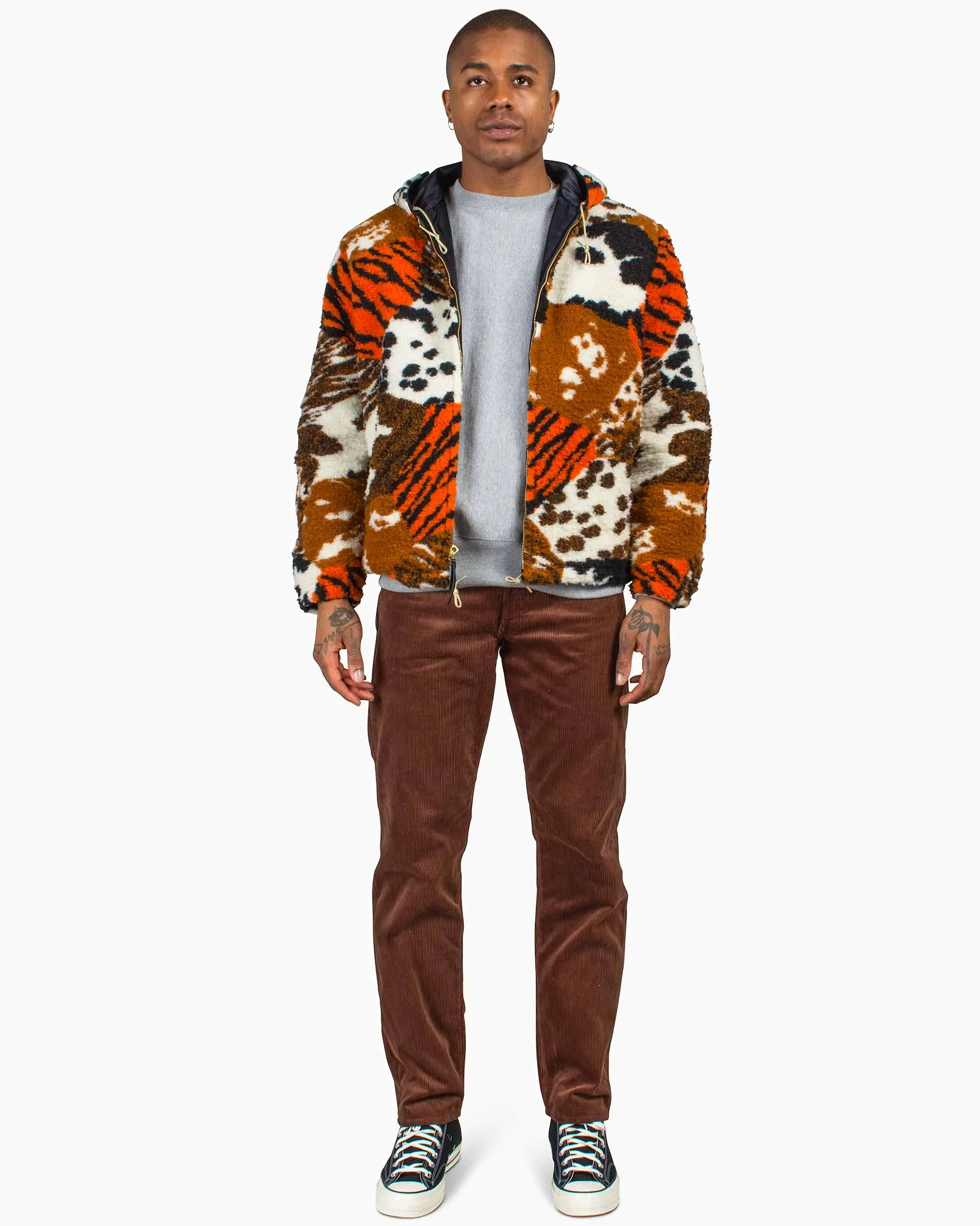 The Real McCoy's MJ22128 Multi Panel Animal Fur Parka Beige sold by Lost & Found product image thumbnail 2