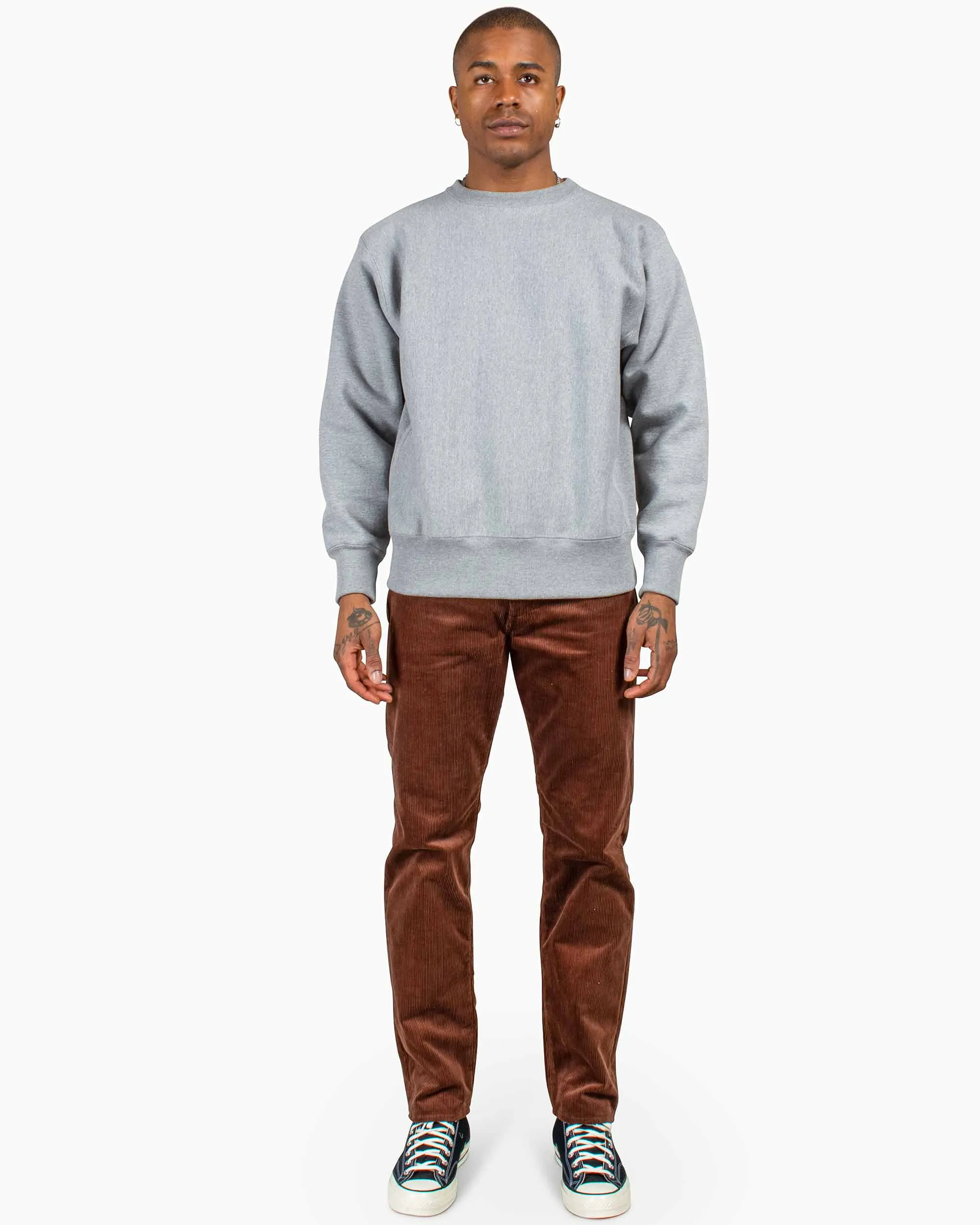 The Real McCoy's MC20114 Heavyweight Crewneck Sweatshirt Medium Grey sold by Lost & Found product image thumbnail 2