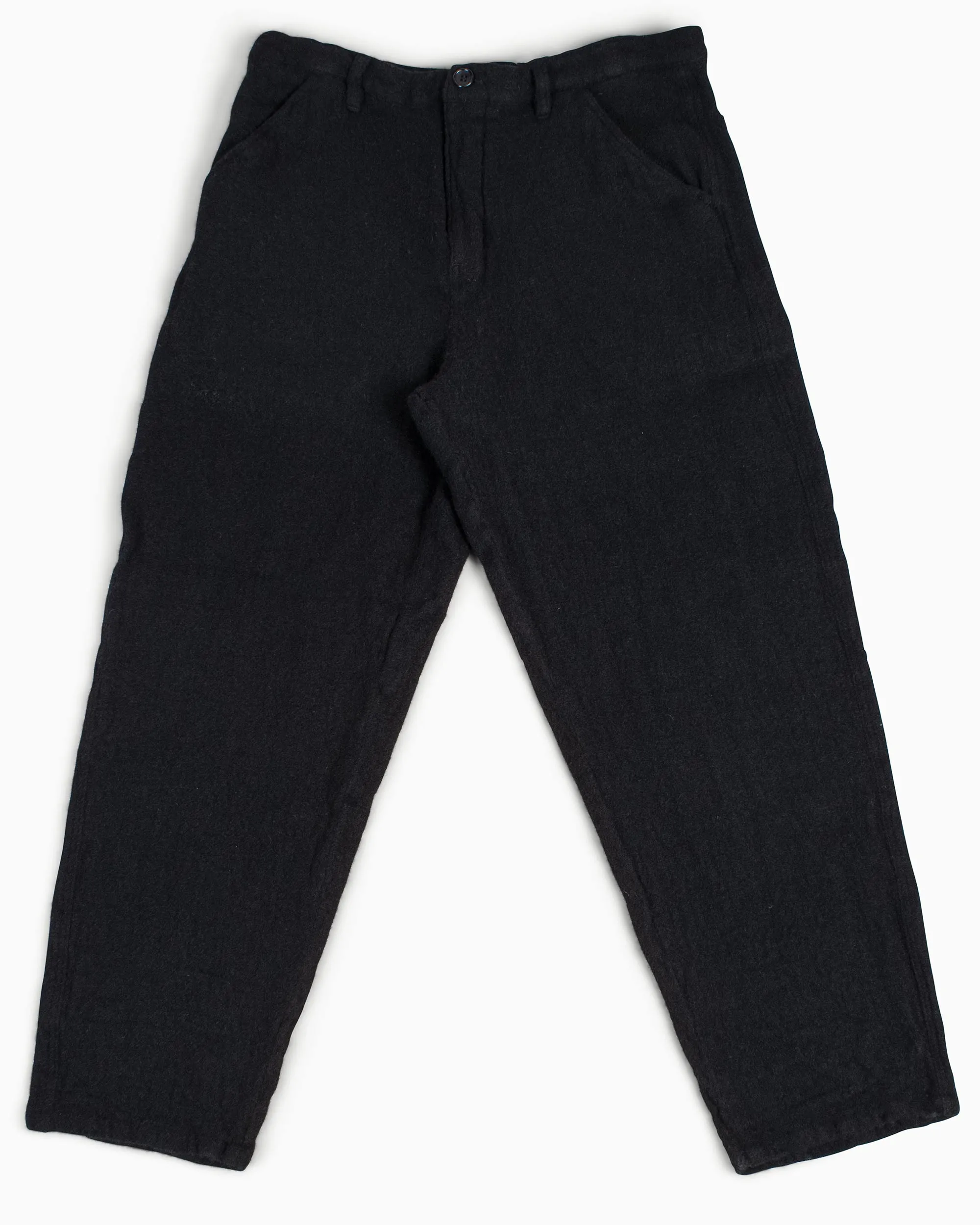 Comme des Garçons SHIRT Boiled Wool Pants Black sold by Lost & Found