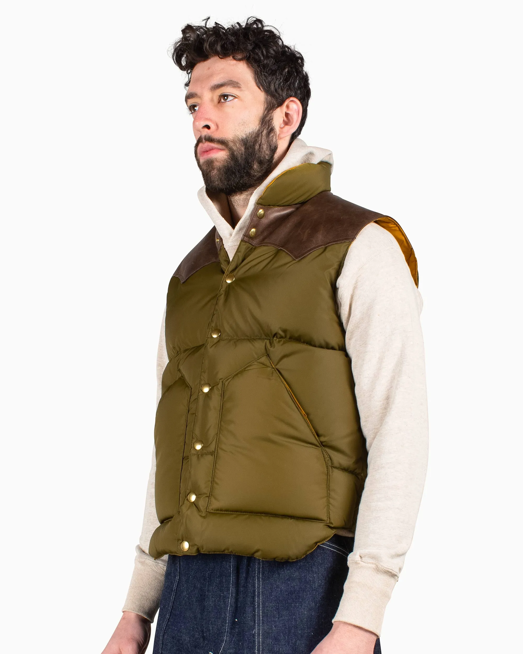 Warehouse x Rocky Mountain Featherbed Nylon Down Vest OD sold by Lost & Found product image thumbnail 4