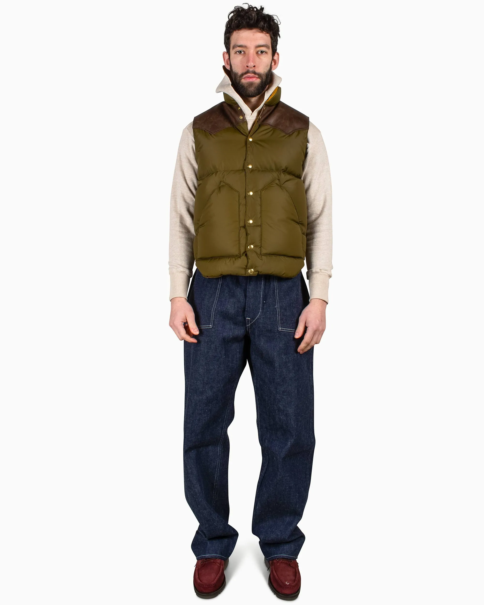 Warehouse x Rocky Mountain Featherbed Nylon Down Vest OD sold by Lost & Found product image thumbnail 2