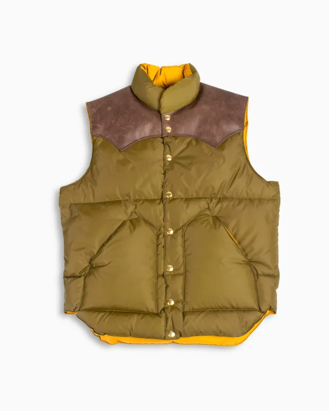 Warehouse x Rocky Mountain Featherbed Nylon Down Vest OD sold by Lost & Found