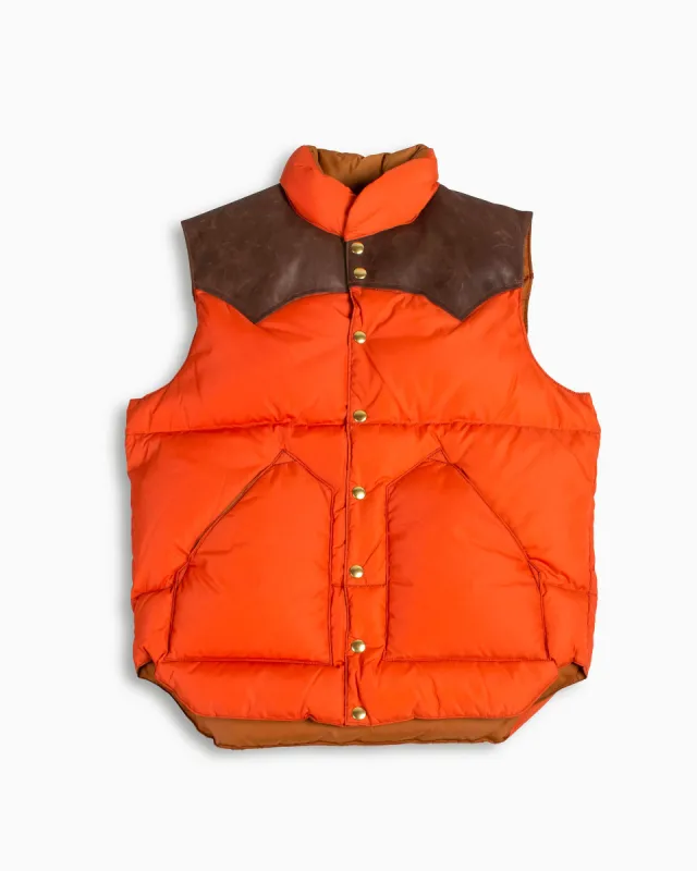 Warehouse x Rocky Mountain Featherbed Nylon Down Vest Brick sold by Lost & Found
