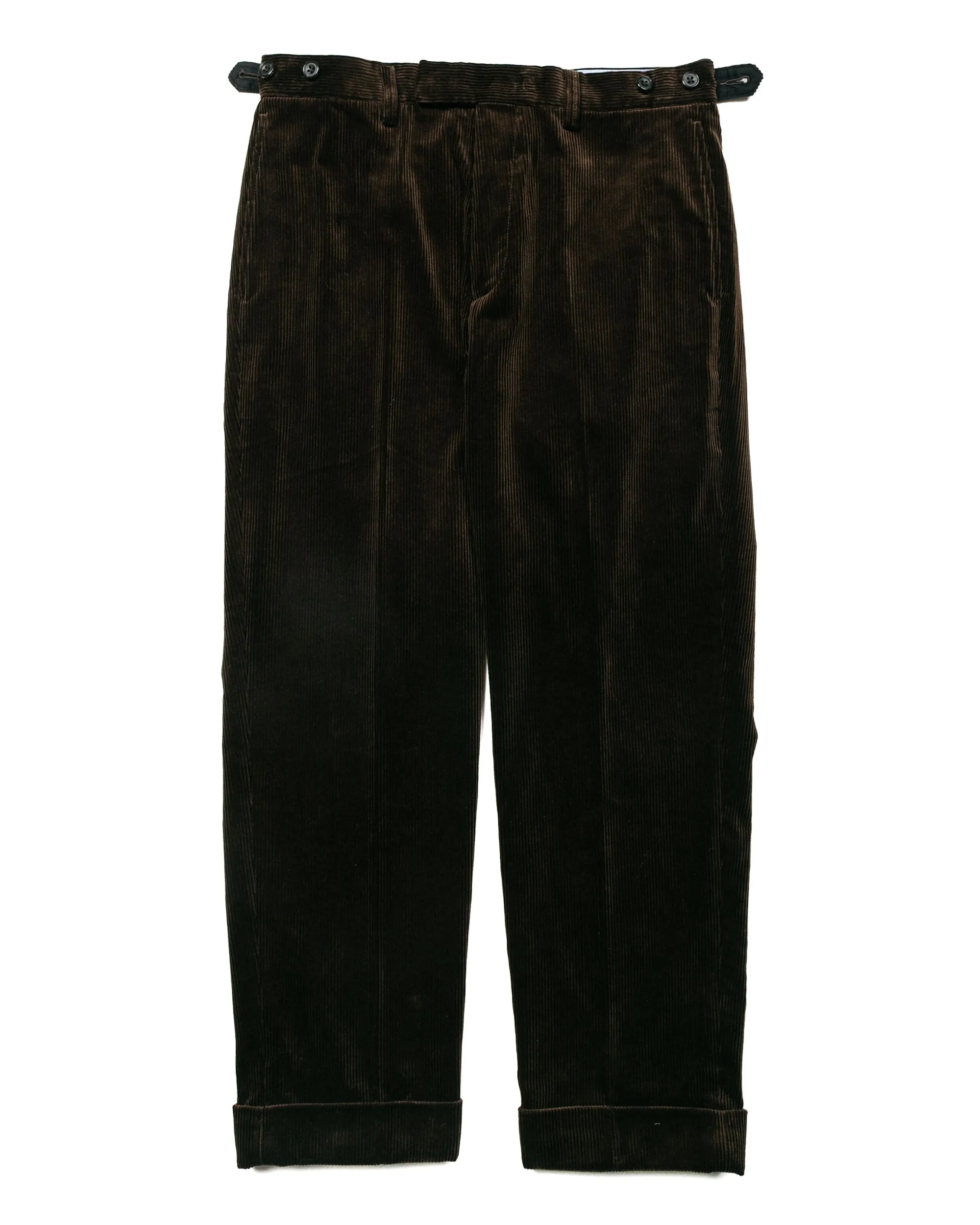 Beams Plus Ivy Trousers Ankle-Cut Corduroy Dark Brown sold by Lost & Found