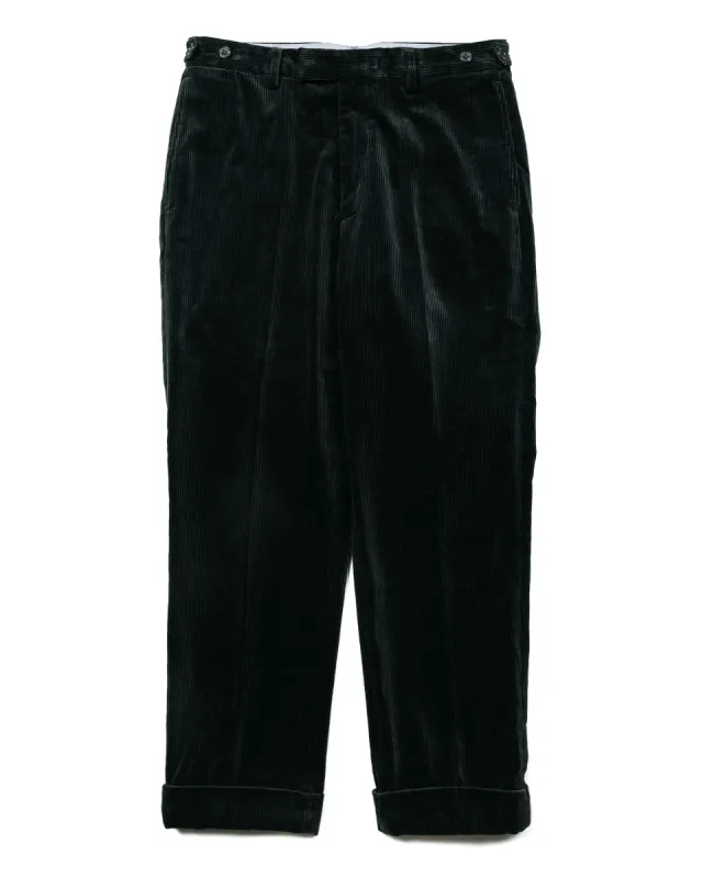 Beams Plus Ivy Trousers Ankle-Cut Corduroy Charcoal Grey sold by Lost & Found