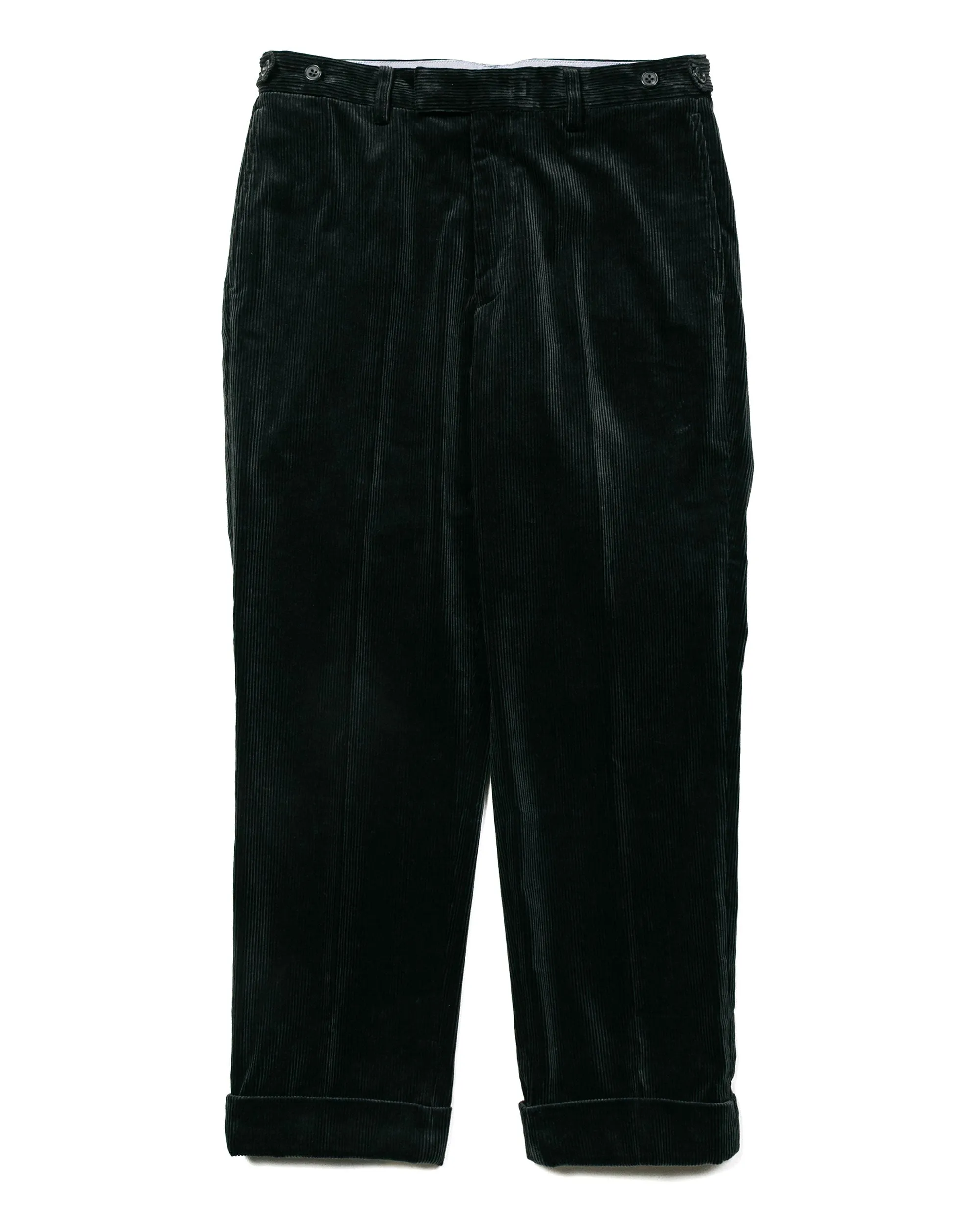Beams Plus Ivy Trousers Ankle-Cut Corduroy Charcoal Grey sold by Lost & Found
