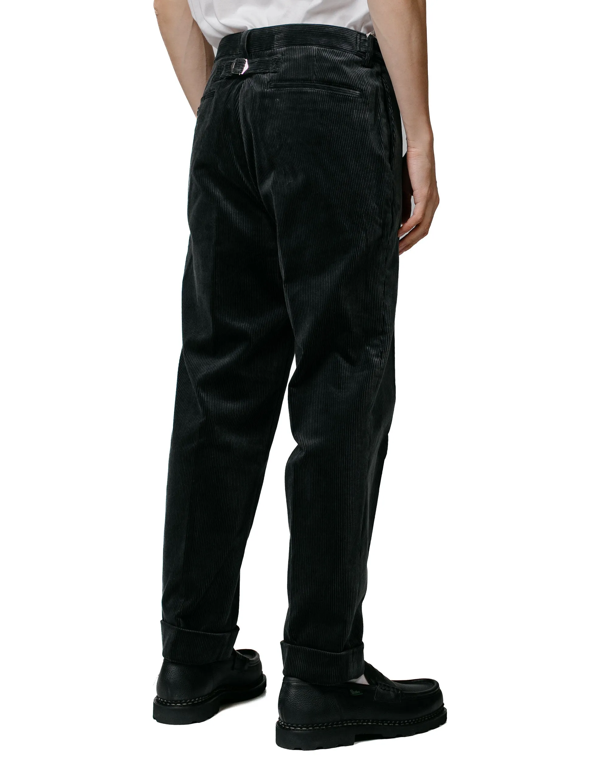 Beams Plus Ivy Trousers Ankle-Cut Corduroy Charcoal Grey sold by Lost & Found product image thumbnail 3