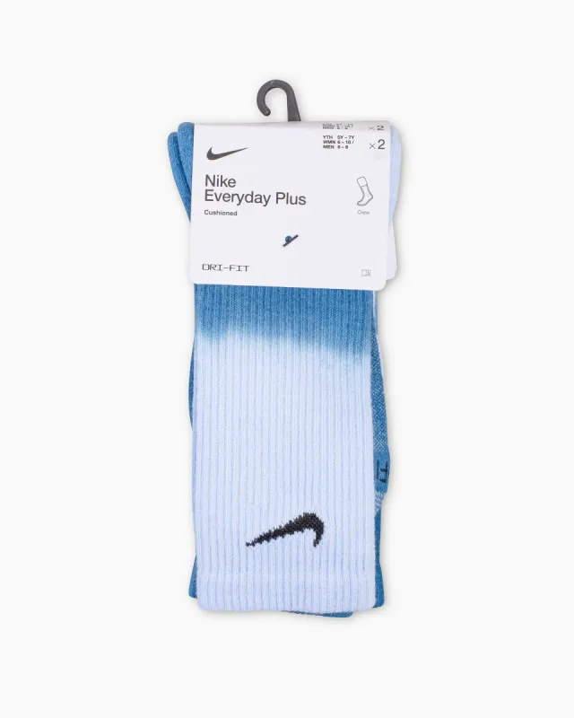 Nike Everyday Plus Cushioned Crew Socks Blue (2 Pack) sold by Lost & Found