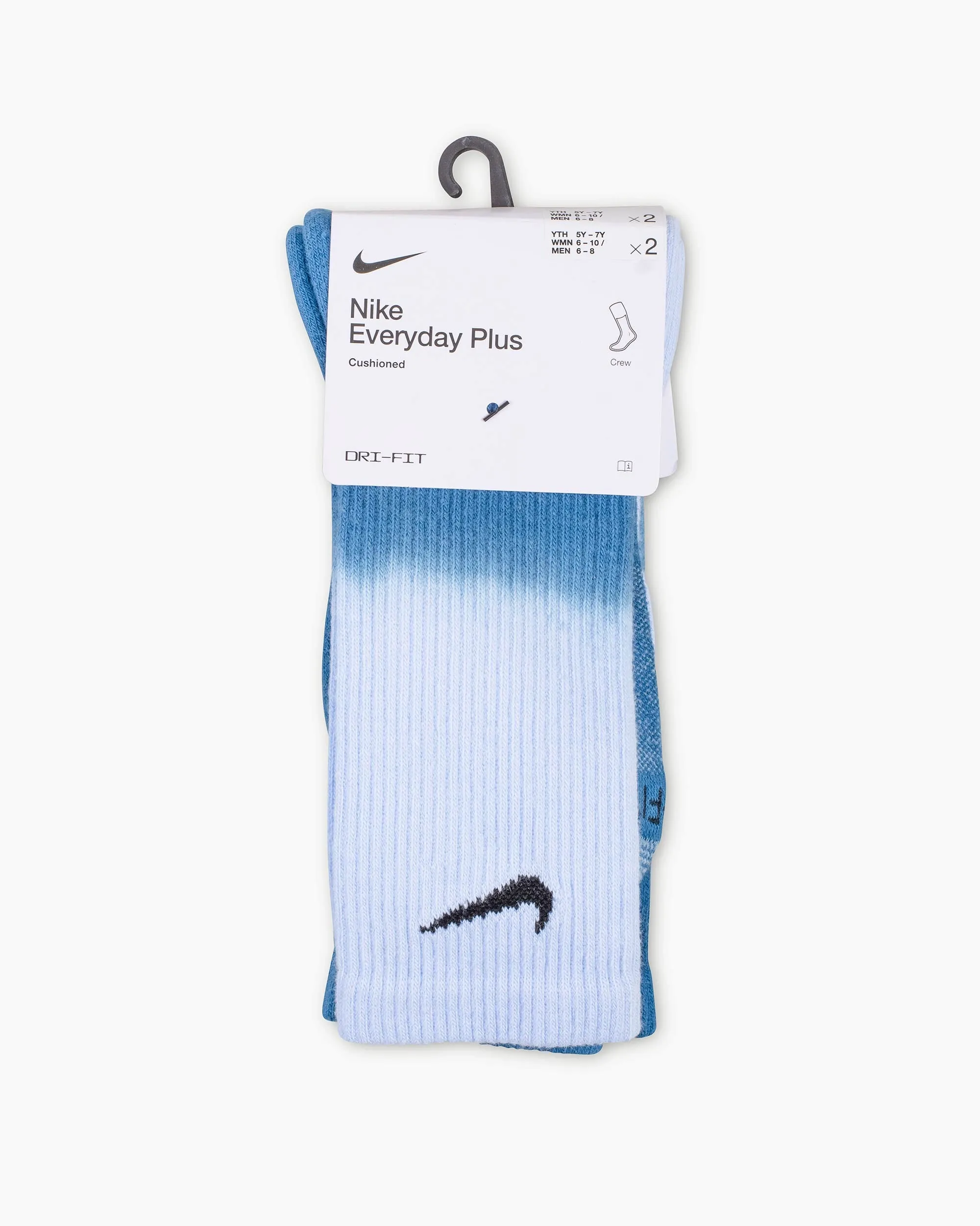 Nike Everyday Plus Cushioned Crew Socks Blue (2 Pack) sold by Lost & Found