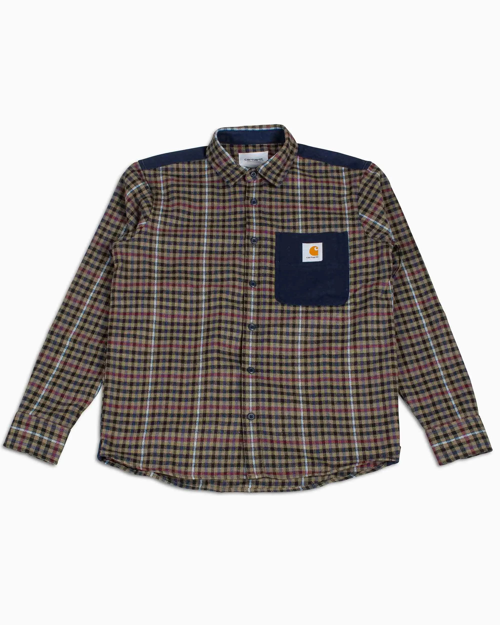 Carhartt W.I.P. Asher Check Shirt Seaweed/Dark Navy sold by Lost & Found