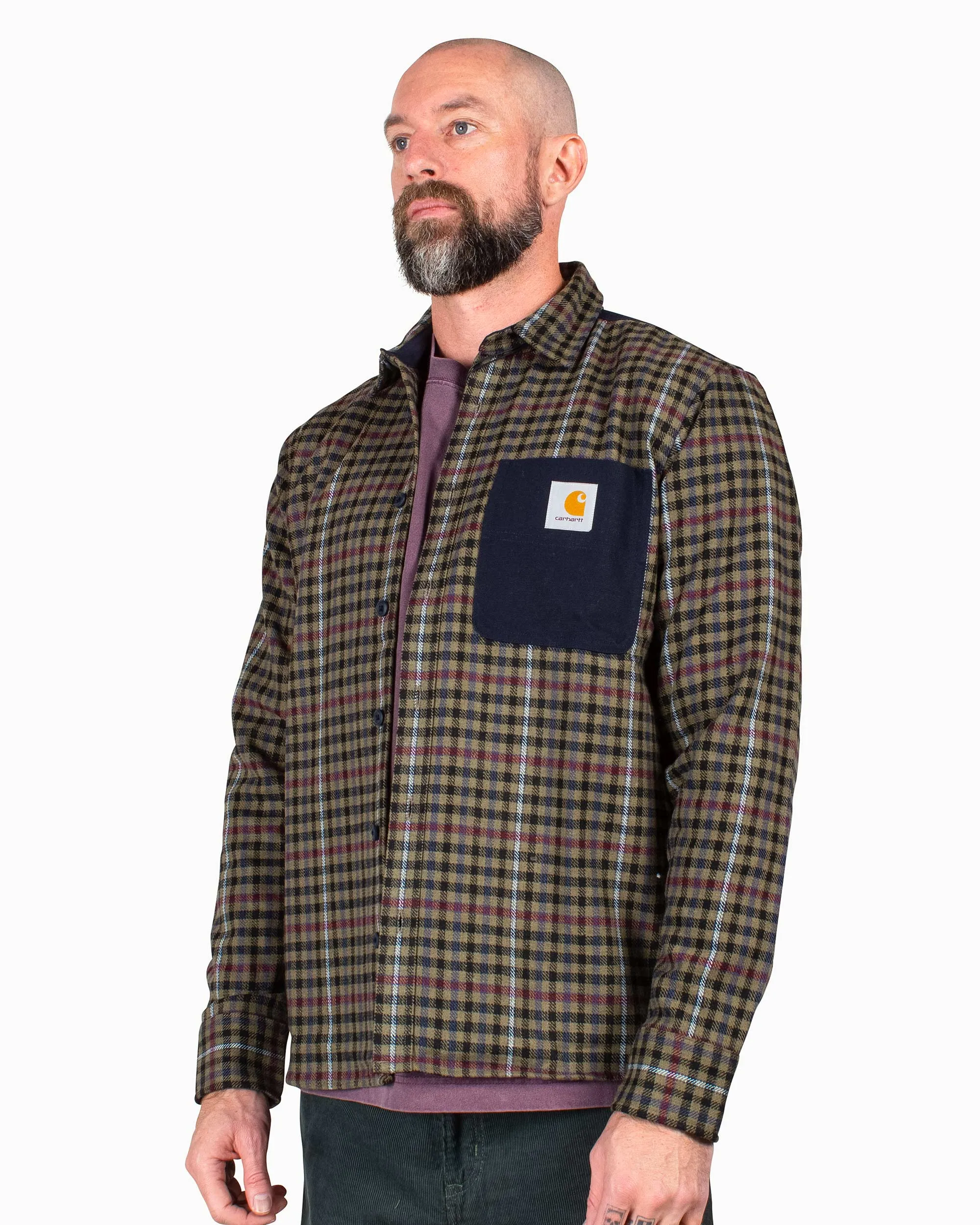 Carhartt W.I.P. Asher Check Shirt Seaweed/Dark Navy sold by Lost & Found product image thumbnail 4