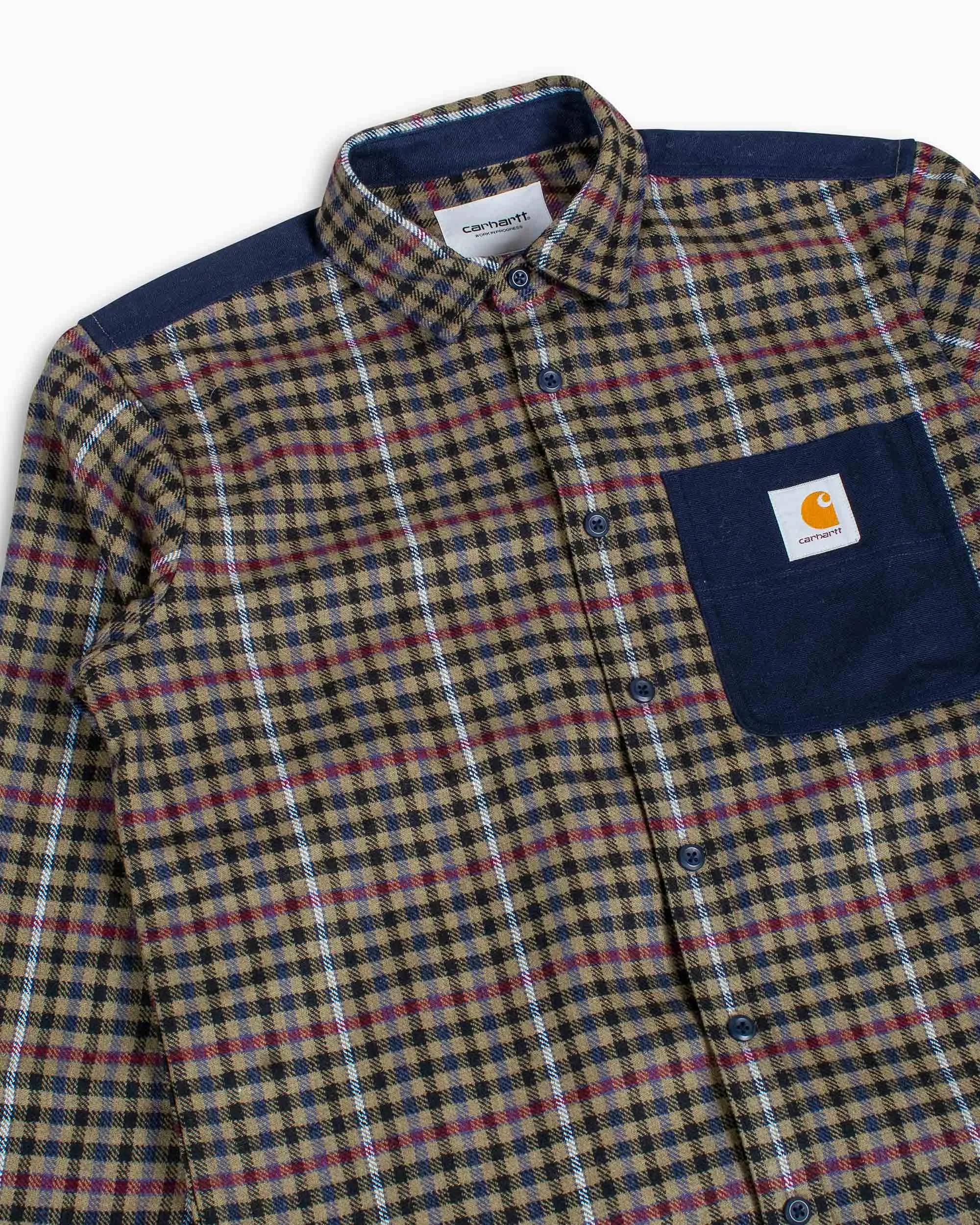 Carhartt W.I.P. Asher Check Shirt Seaweed/Dark Navy sold by Lost & Found product image thumbnail 5