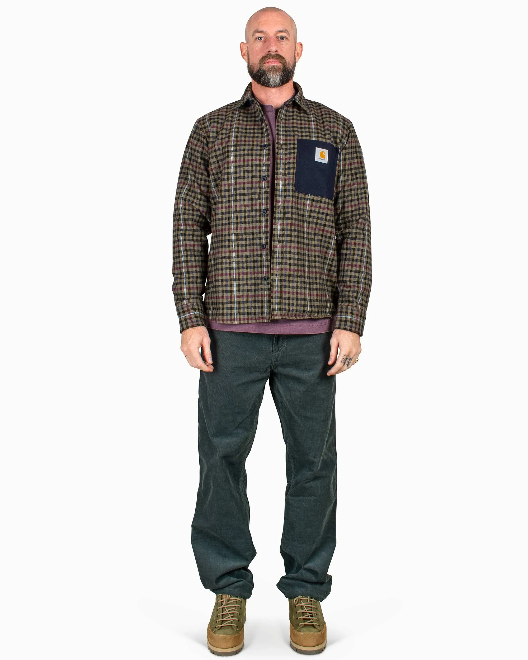 Carhartt W.I.P. Asher Check Shirt Seaweed/Dark Navy sold by Lost & Found product image thumbnail 2