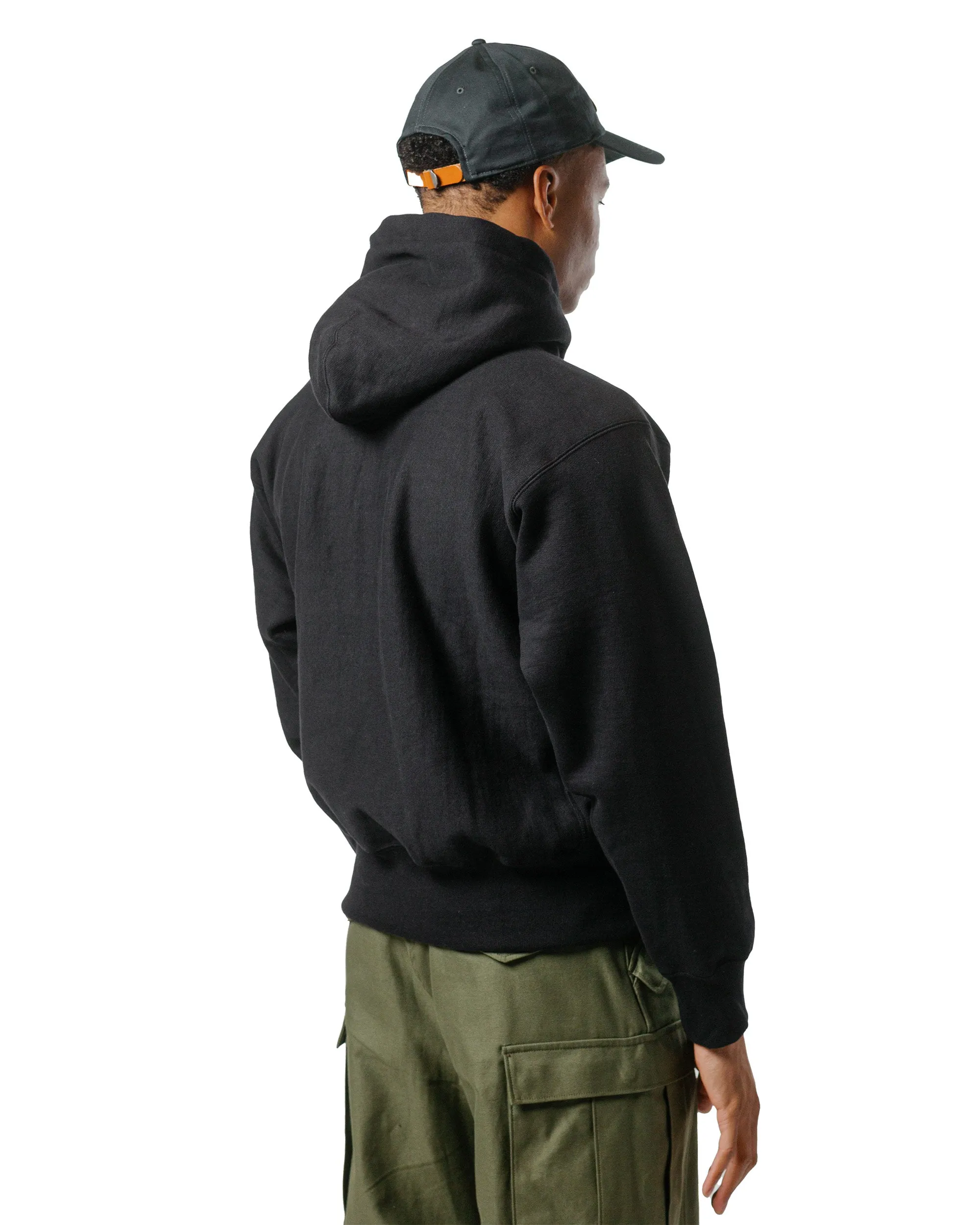 The Real McCoy's MC20113 Heavyweight Hooded Sweatshirt Black sold by Lost & Found product image thumbnail 3