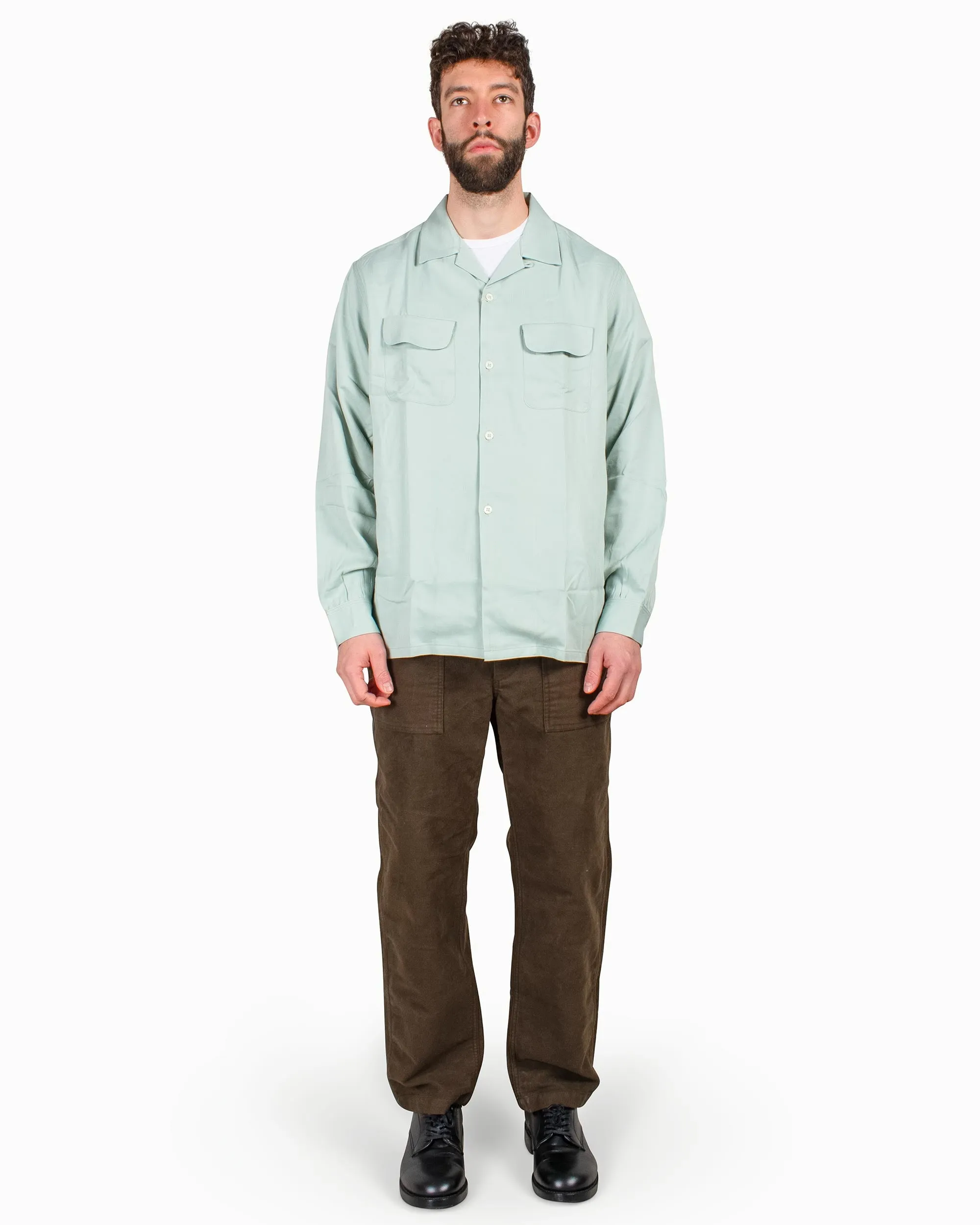 The Real McCoy's MS22004 Open Collar Rayon Shirt Mint sold by Lost & Found product image thumbnail 2