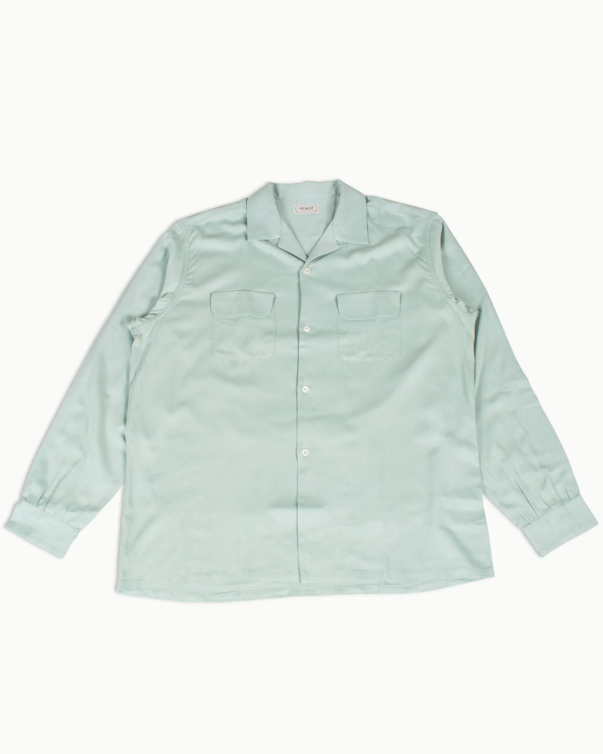 The Real McCoy's MS22004 Open Collar Rayon Shirt Mint sold by Lost & Found