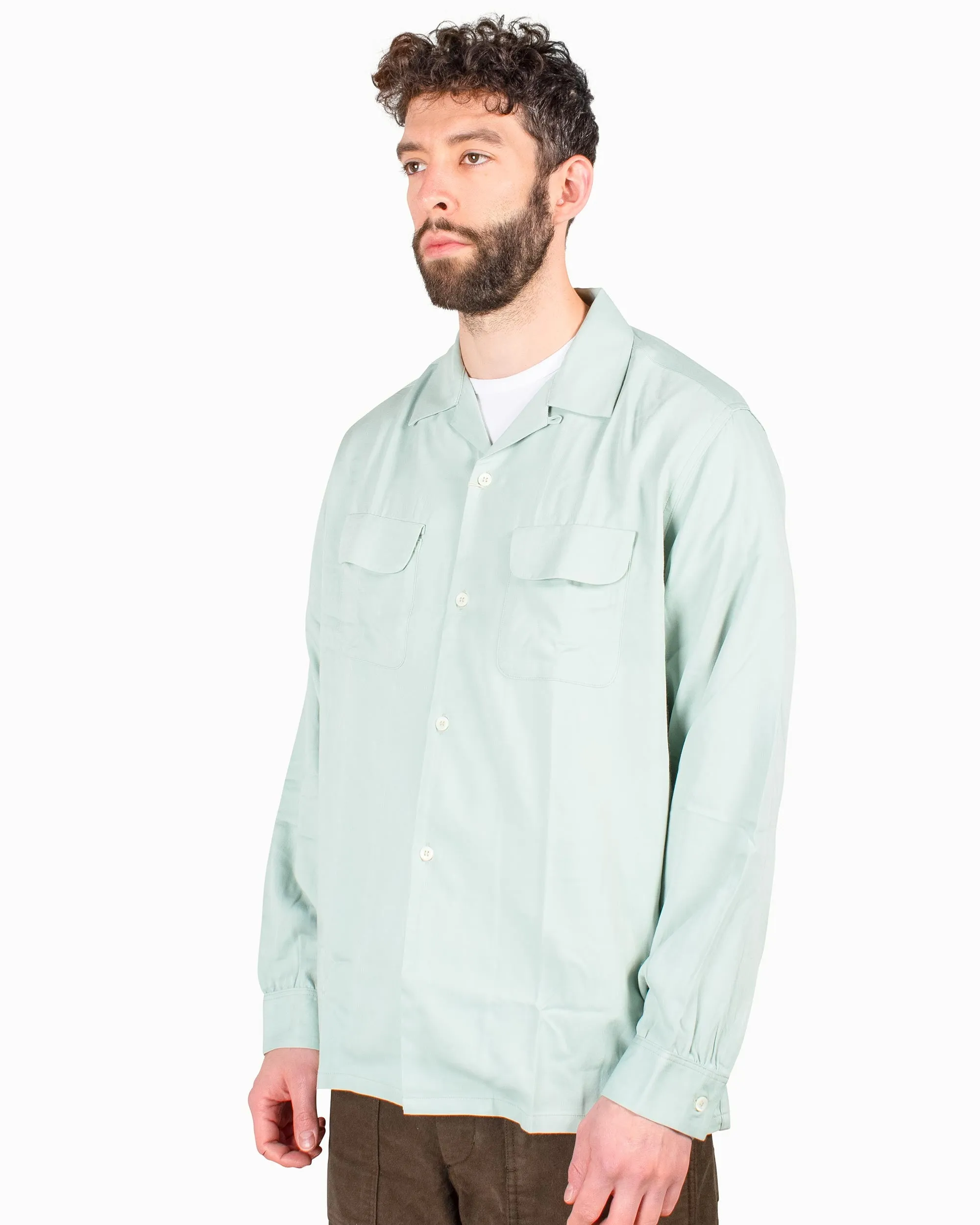 The Real McCoy's MS22004 Open Collar Rayon Shirt Mint sold by Lost & Found product image thumbnail 4
