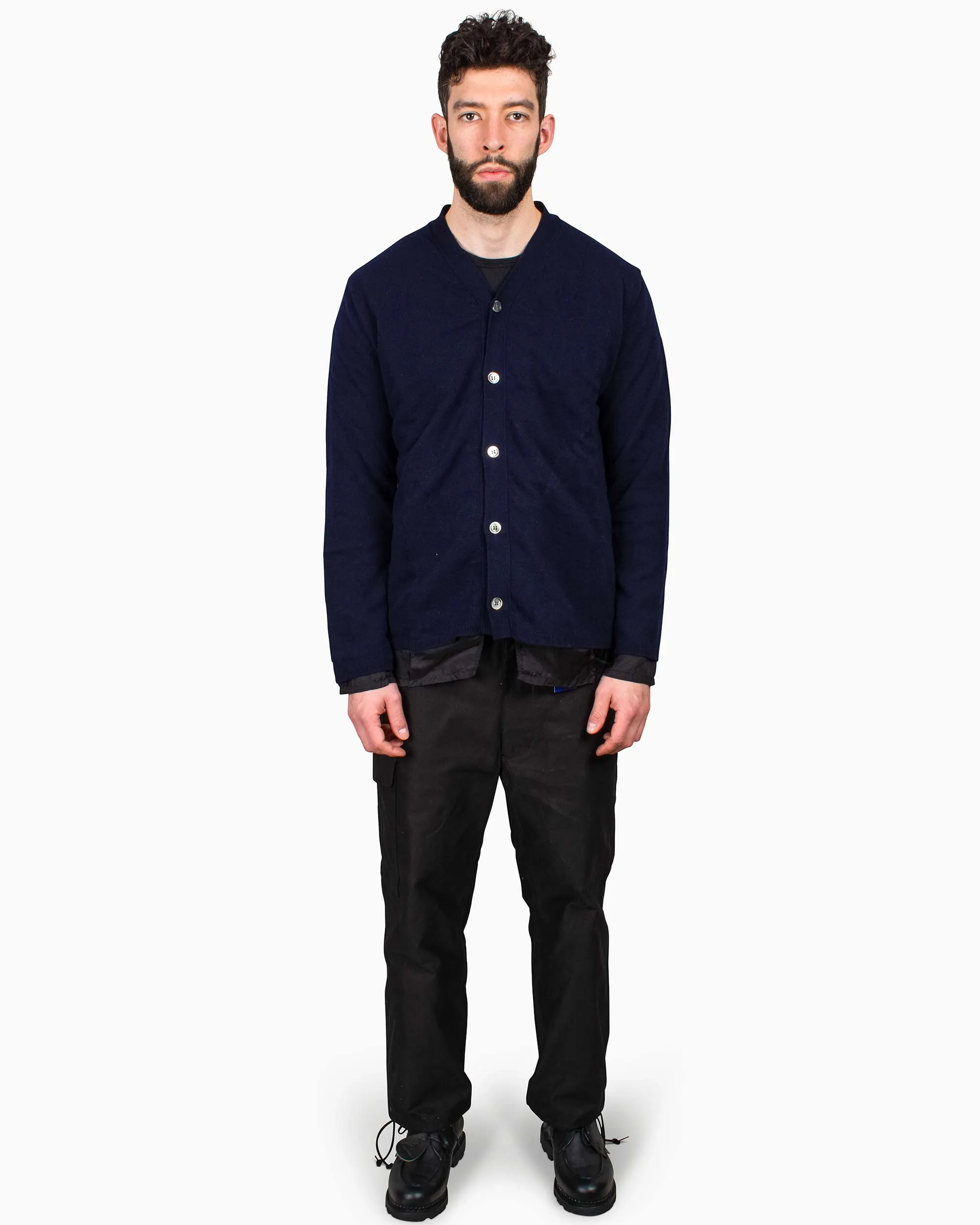 Comme des Garçons SHIRT Fully Lambswool Cupro Cardigan Navy sold by Lost & Found product image thumbnail 2