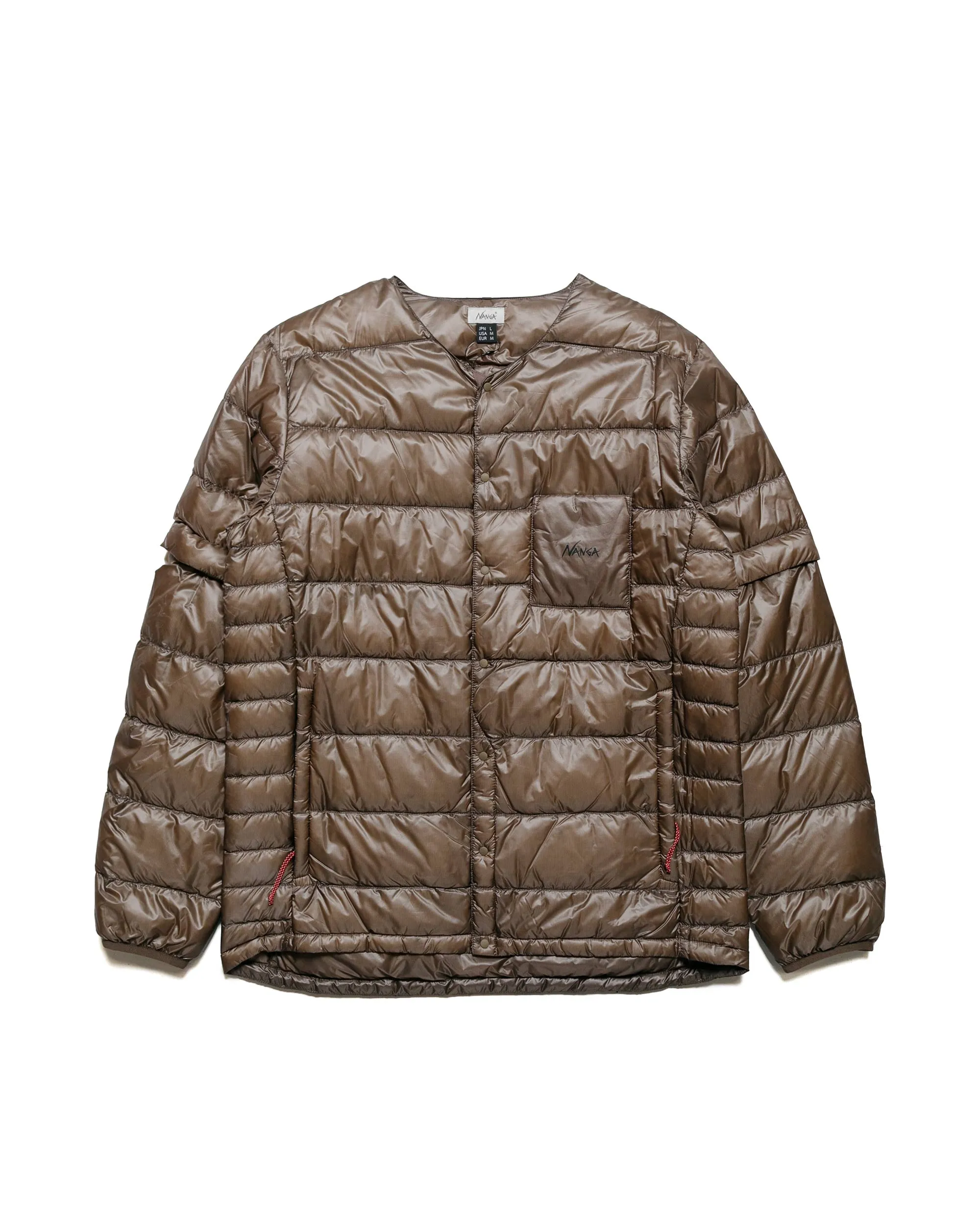 Nanga Inner Down Cardigan Detachable Sleeve Mocha sold by Lost & Found