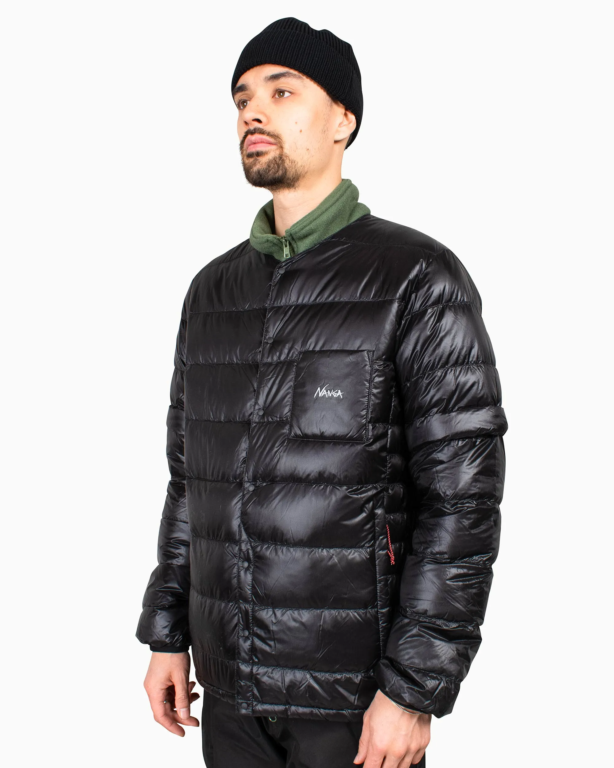 Nanga Inner Down Cardigan Detachable Sleeve Black sold by Lost & Found product image thumbnail 2