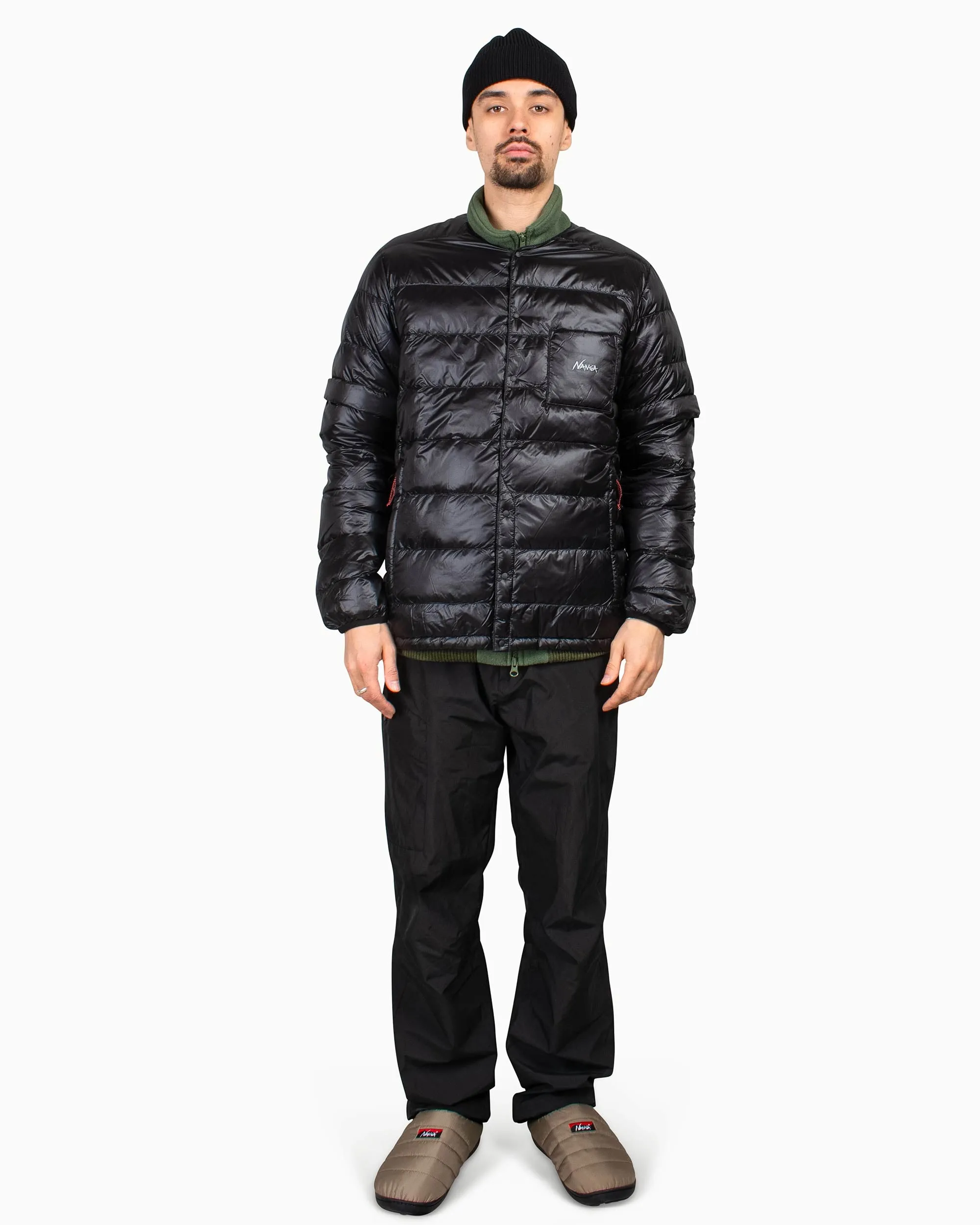 Nanga Inner Down Cardigan Detachable Sleeve Black sold by Lost & Found product image thumbnail 3