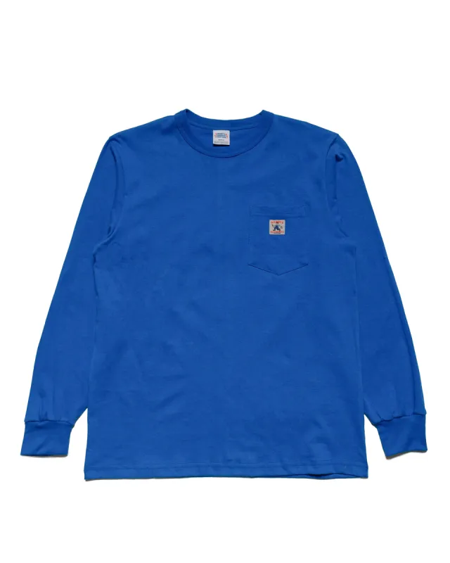 Randy's Garments Long-Sleeve Pocket Tee Royal sold by Lost & Found