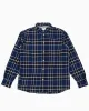 Norse Projects Anton Brushed Flannel Check Dark Navy sold by Lost & Found